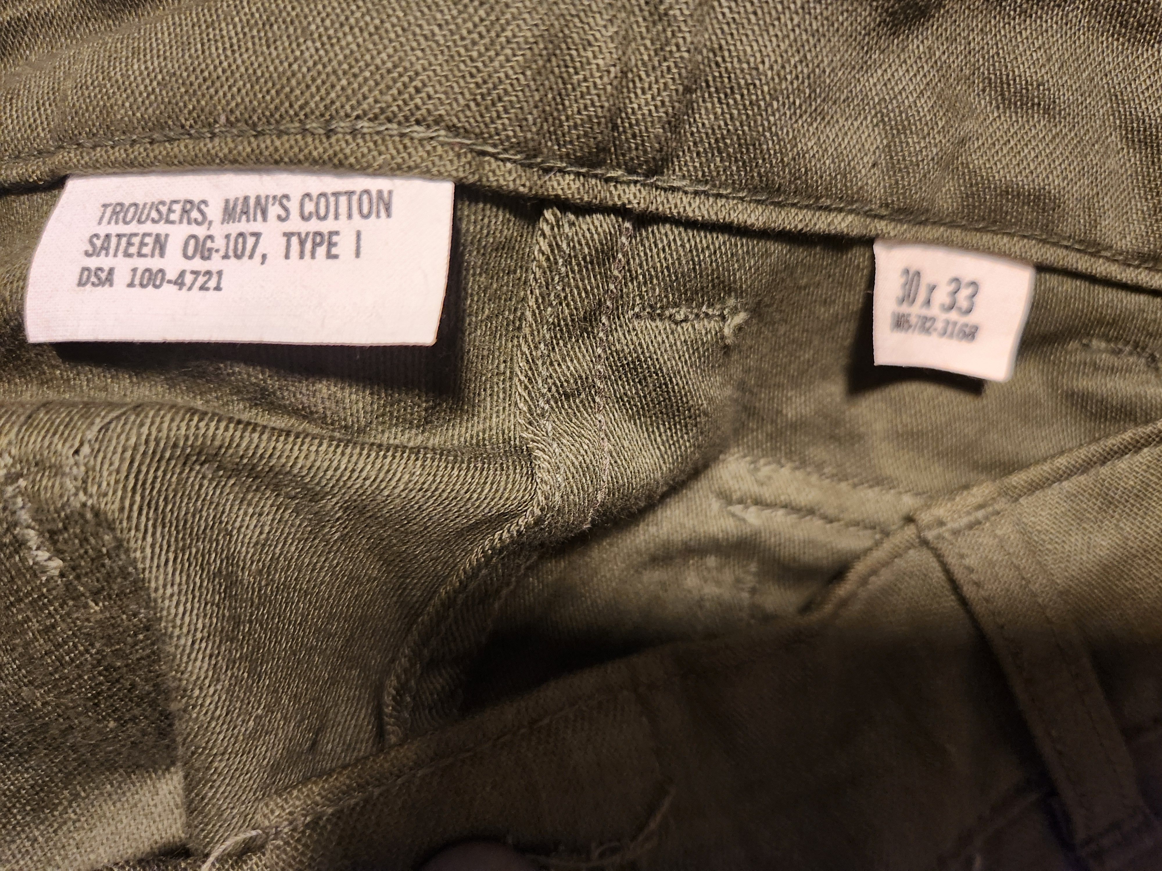 Other NWOT Vintage Vietnam Era Men's Green Cotton U.S. Army Pants Size US 30 / EU 46 - 3 Thumbnail