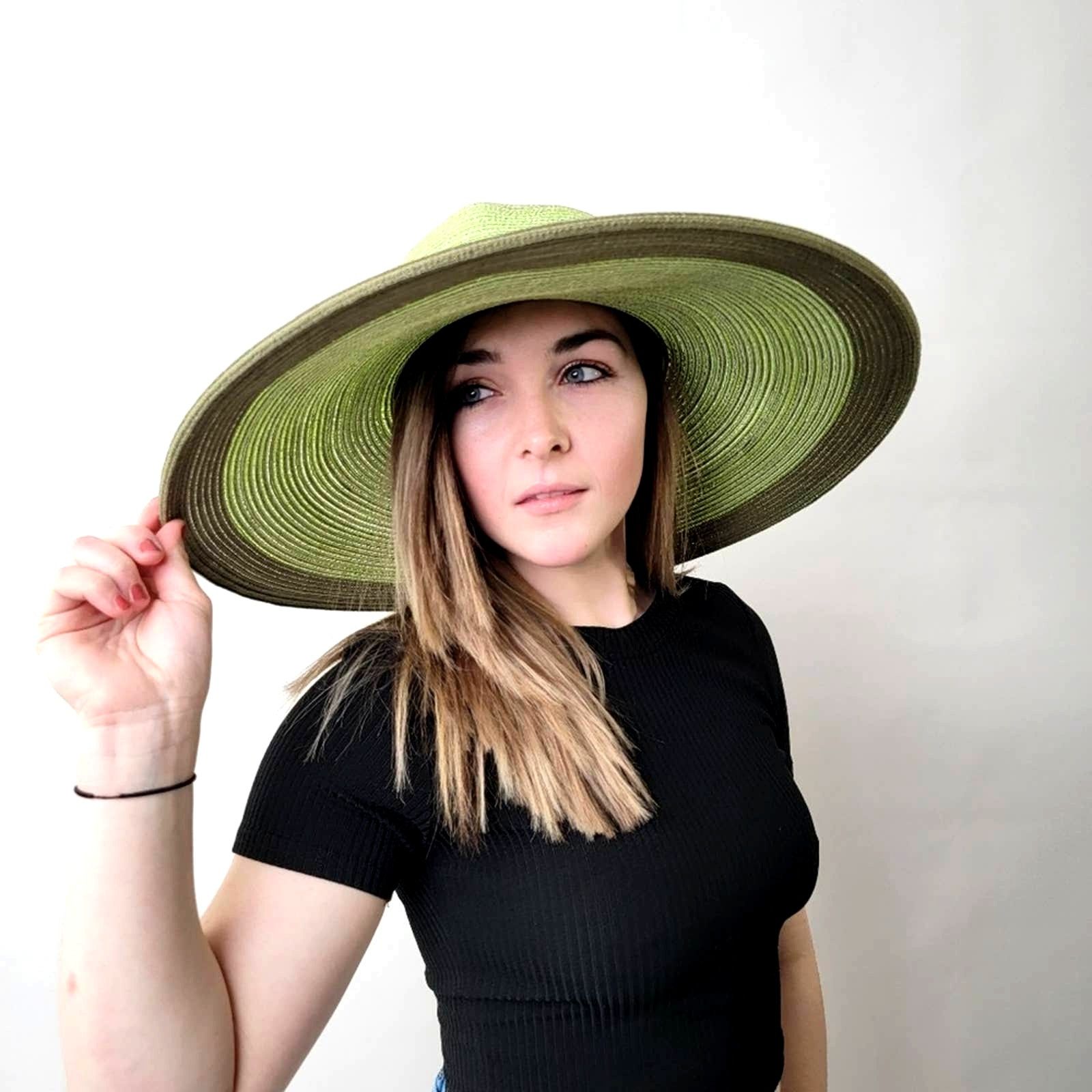 Designer NEW Floppy Light Green Summer Sun Hat Size ONE SIZE - 2 Thumbnail