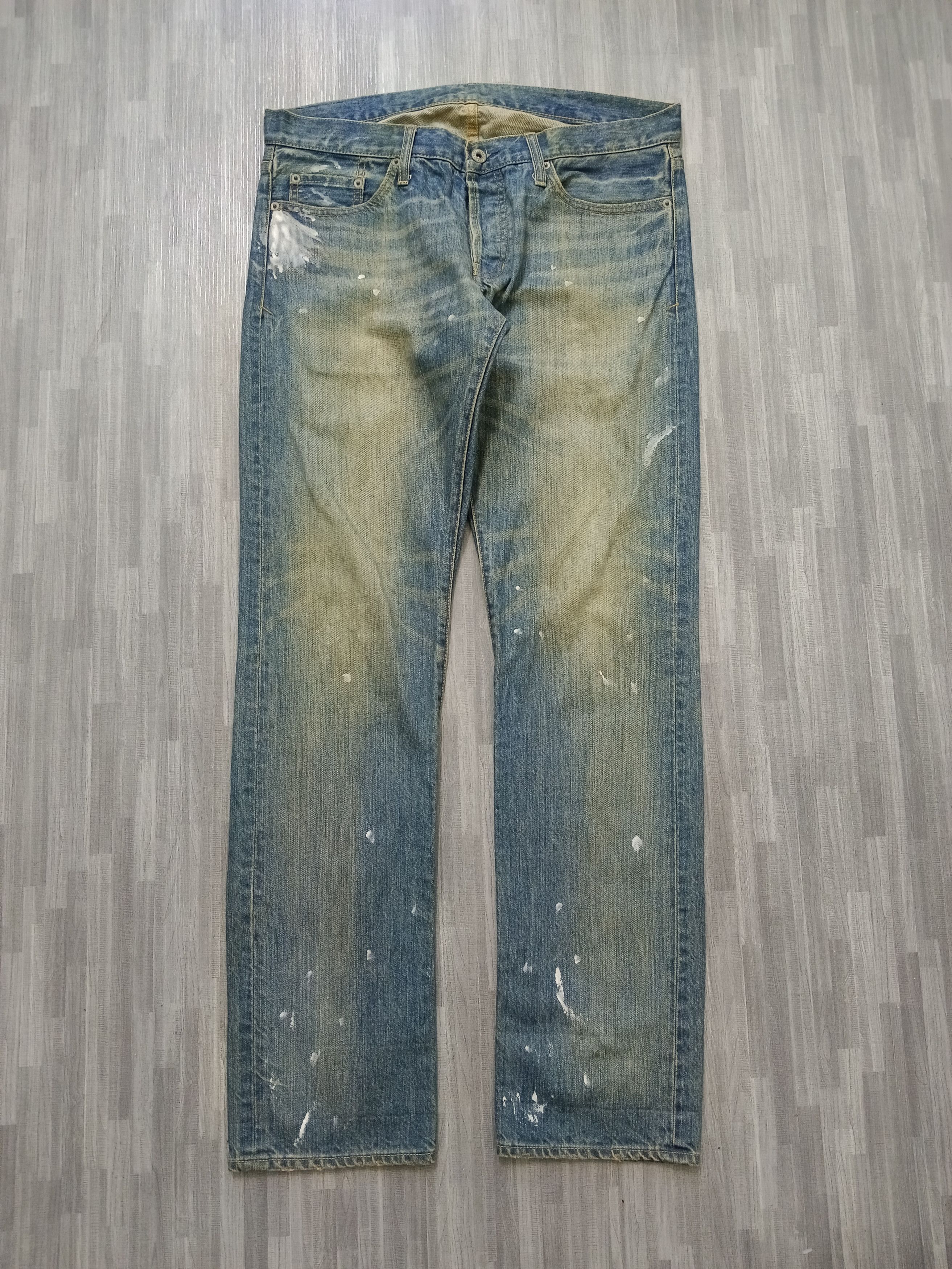 Japanese Brand SICK RUSTY SPLATTED STOOGE&CO DENIM PANTS Size US 33 - 2 Thumbnail