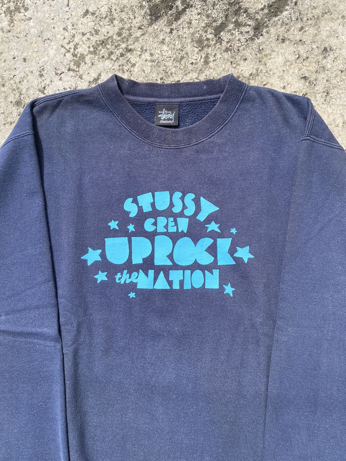 Stussy 2000s Vintage Stussy Crew Uprock the Nation Sweatshirt Size US M / EU 48-50 / 2 - 3 Thumbnail