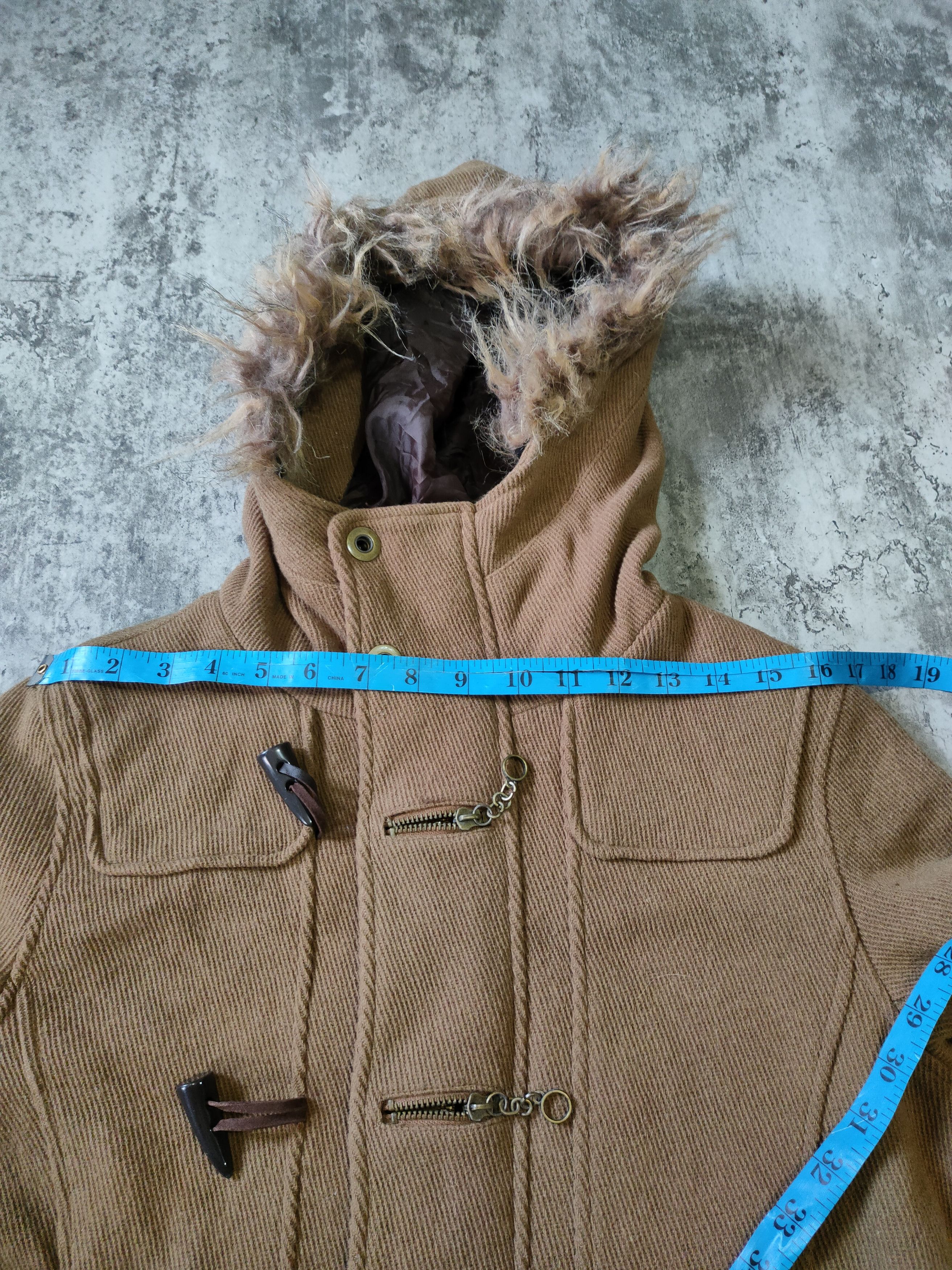 Semantic Design duffle jacket fur hoodie