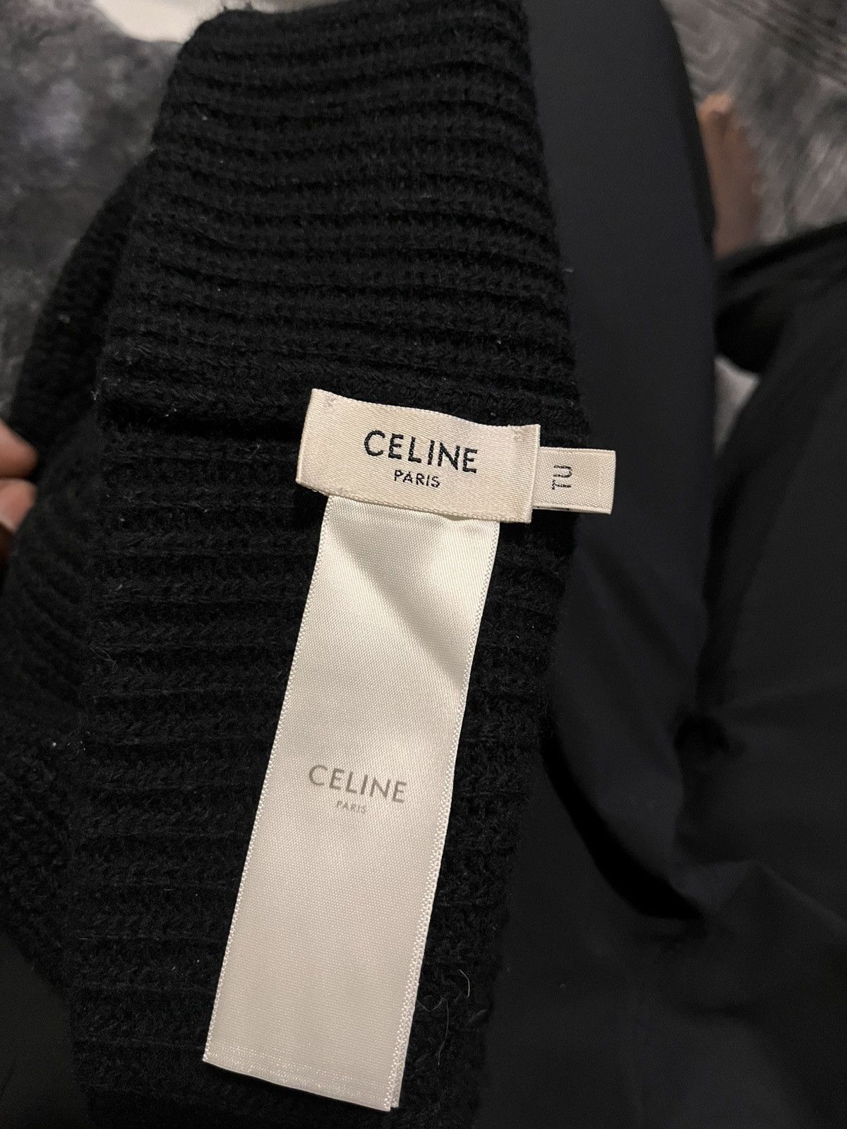 Celine Celine Black Vintage Logo Beanie Size 34 - 2 Thumbnail