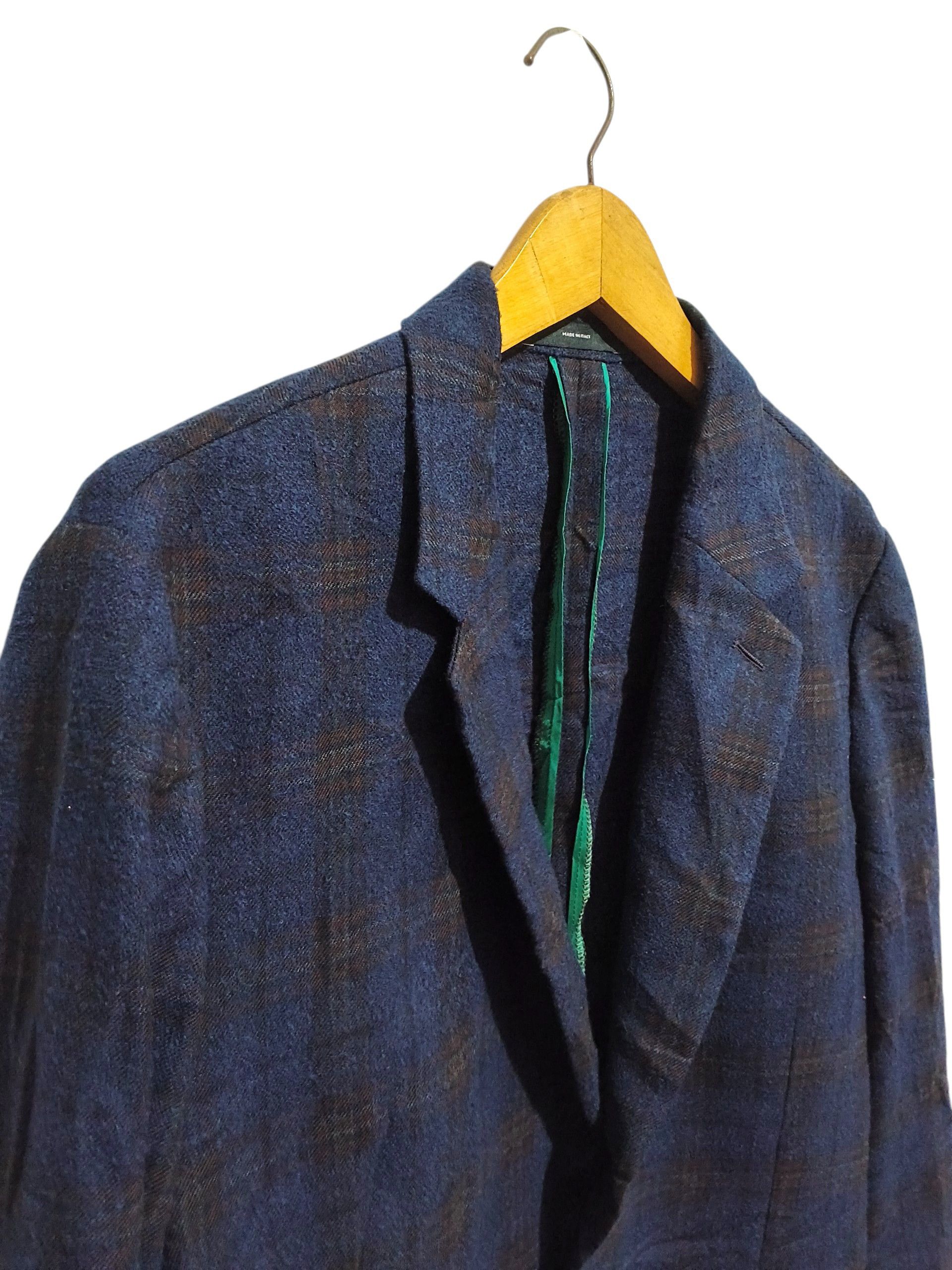 Paul Smith Paul Smith Soho Fit Navy Check Wool Tailored Blazer Jacket Size 40R - 5 Thumbnail