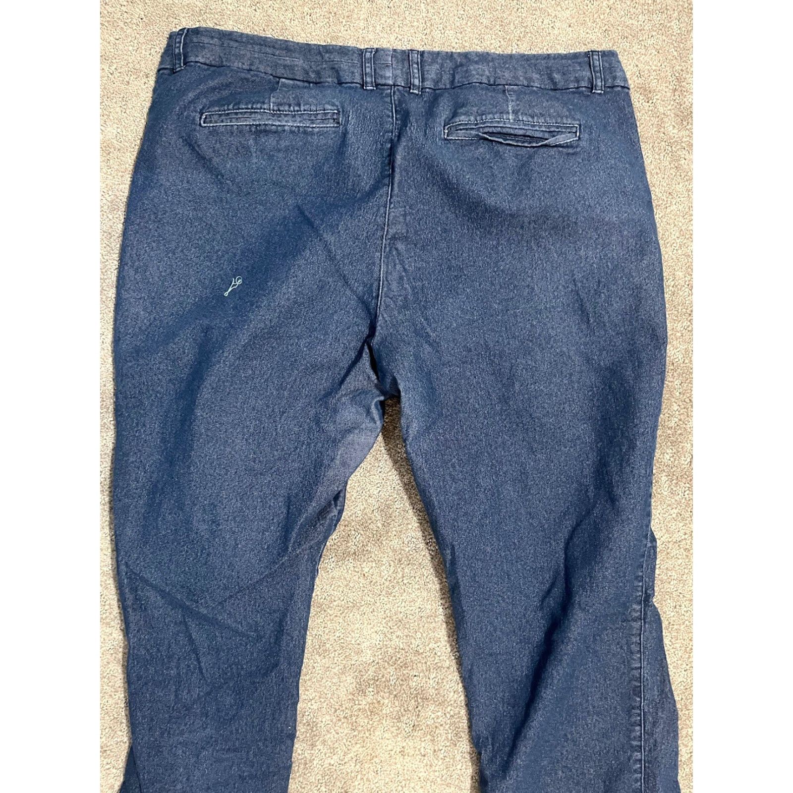 Gap VINTAGE Gap Slim City Womens Pants 18R Chino Straight Leg Blue 90s City Theme Womens Regular Size 18 Size 40" / US 18 - 4 Thumbnail