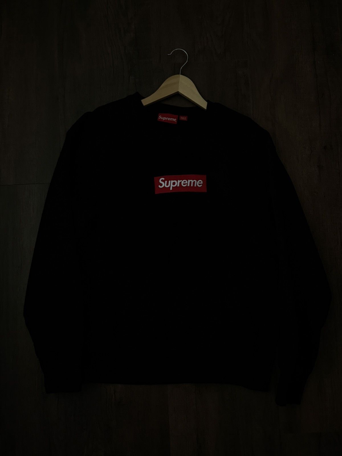 Supreme Supreme Box Logo Black Crewneck Medium FW22 Size US M / EU 48-50 / 2 - 2 Thumbnail