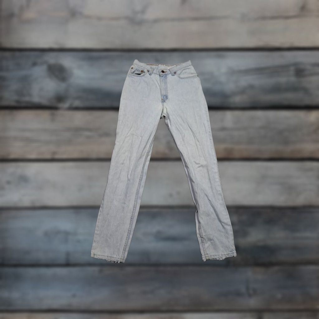 Levi's VINTAGE Levi's Jeans Womens Regular Size 11 Blue Distressed 90s USA Levi's 505 Straight Faded Washed Jeans Women Size 32" / US 10 / IT 46 - 1 Thumbnail