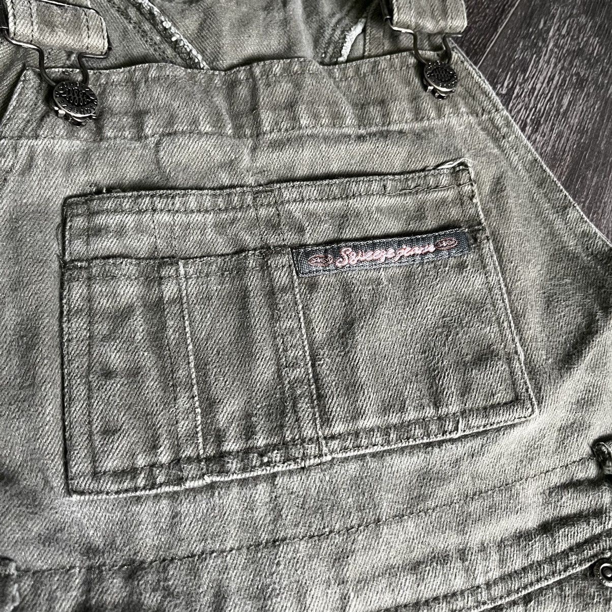 Vintage Vintage 1990s Squeeze Jeans Washed Olive Denim Jean Overalls Size US 29 - 5 Thumbnail