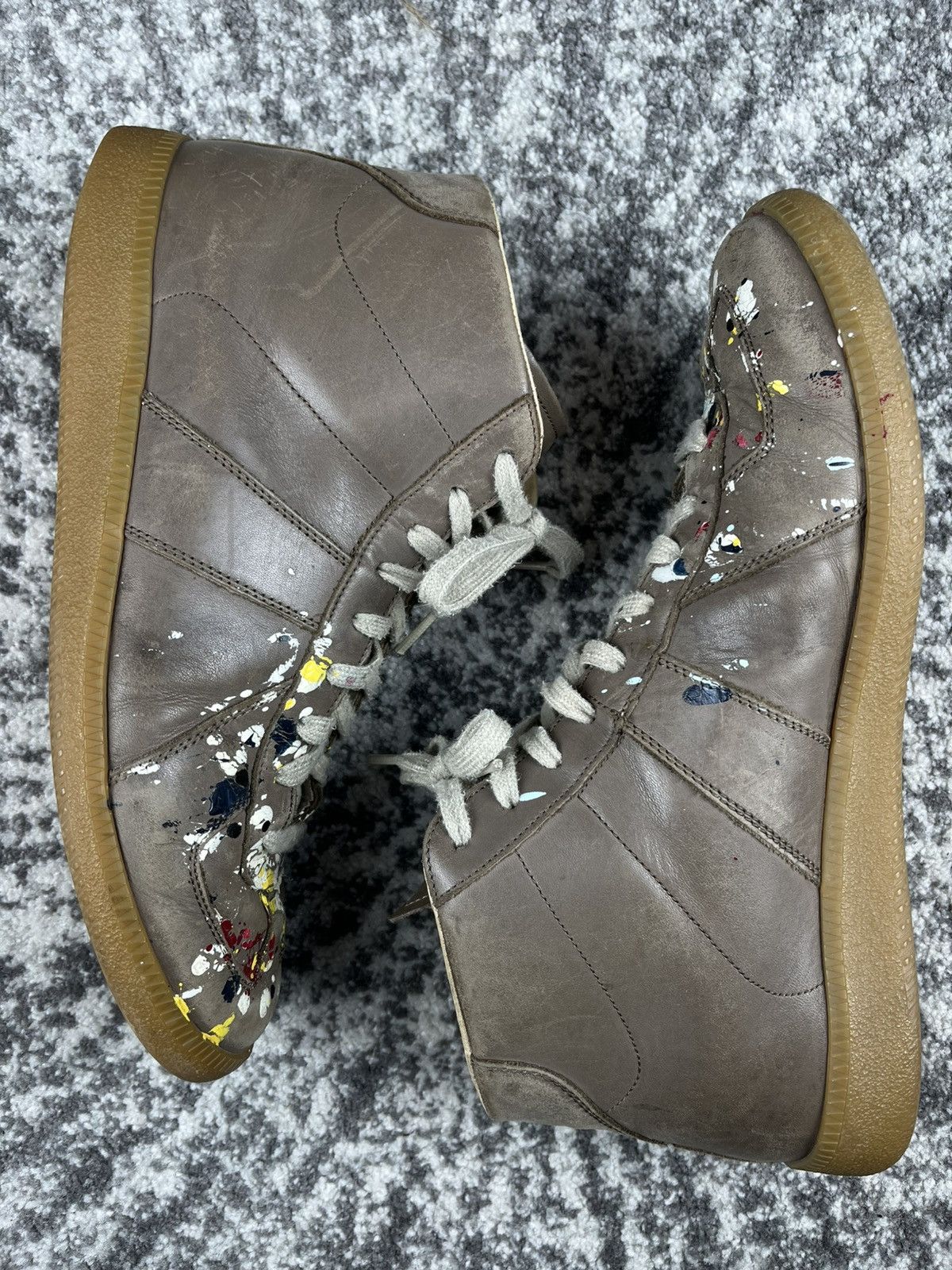 Maison Margiela Paint Splatter Replica Gat Sneakers High Top