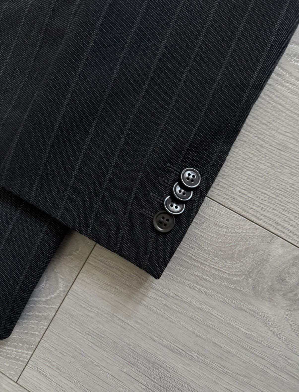 Giorgio Armani Giorgio Armani - 1990 Double Breasted Grey Powersuit Size 38R - 12 Thumbnail