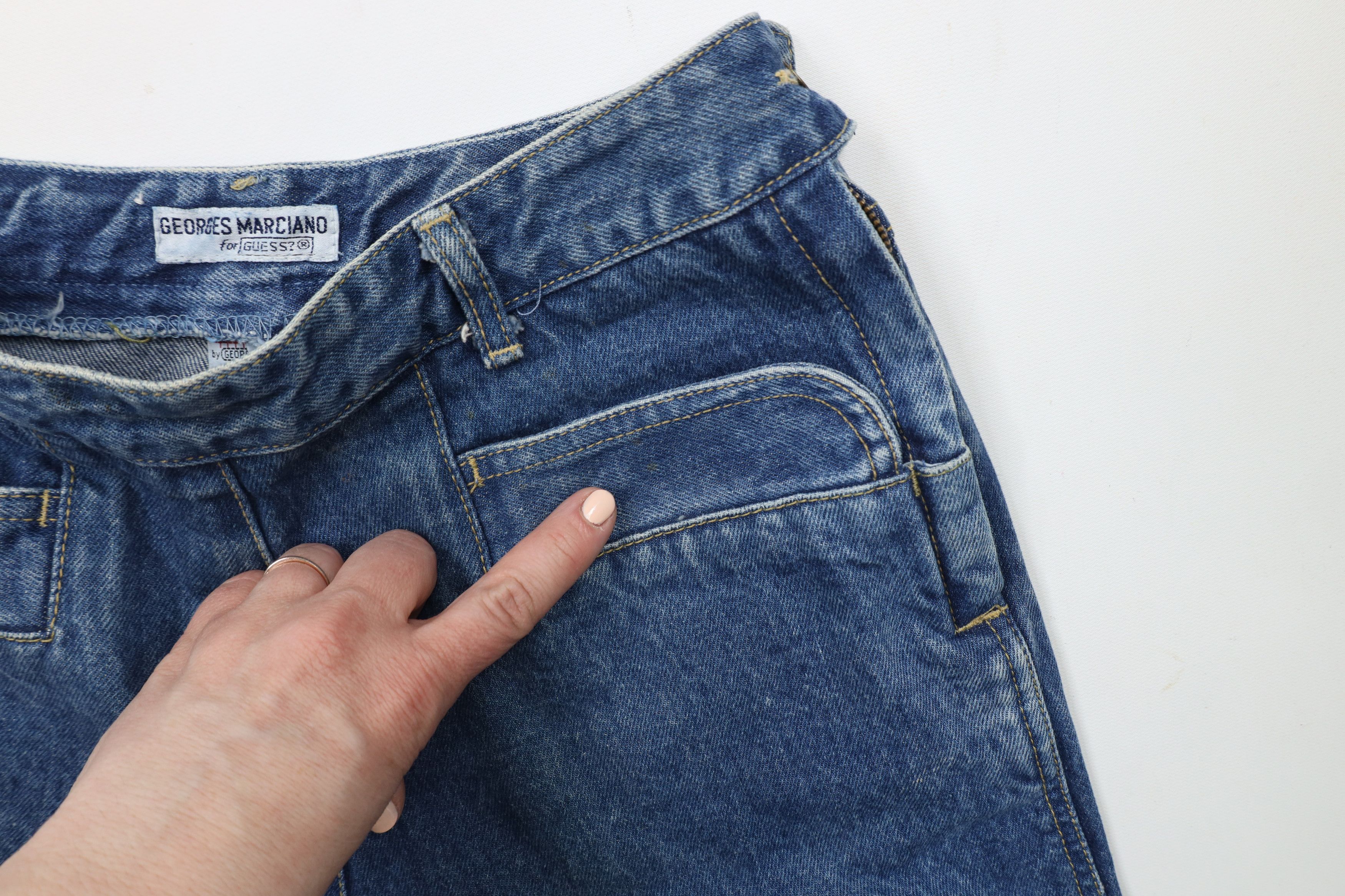 Guess × Vintage Vintage 80s 90s Georges Marciano Guess Denim Jeans Blue USA Size 31" - 8 Thumbnail