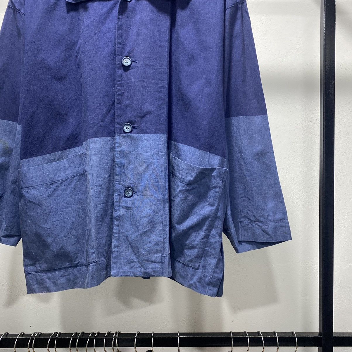 Issey Miyake × Japanese Brand × Vintage Sick☠️ Issey Miyake Style Linen Crop Boxy Outerwear Jacket Size US L / EU 52-54 / 3 - 3 Thumbnail