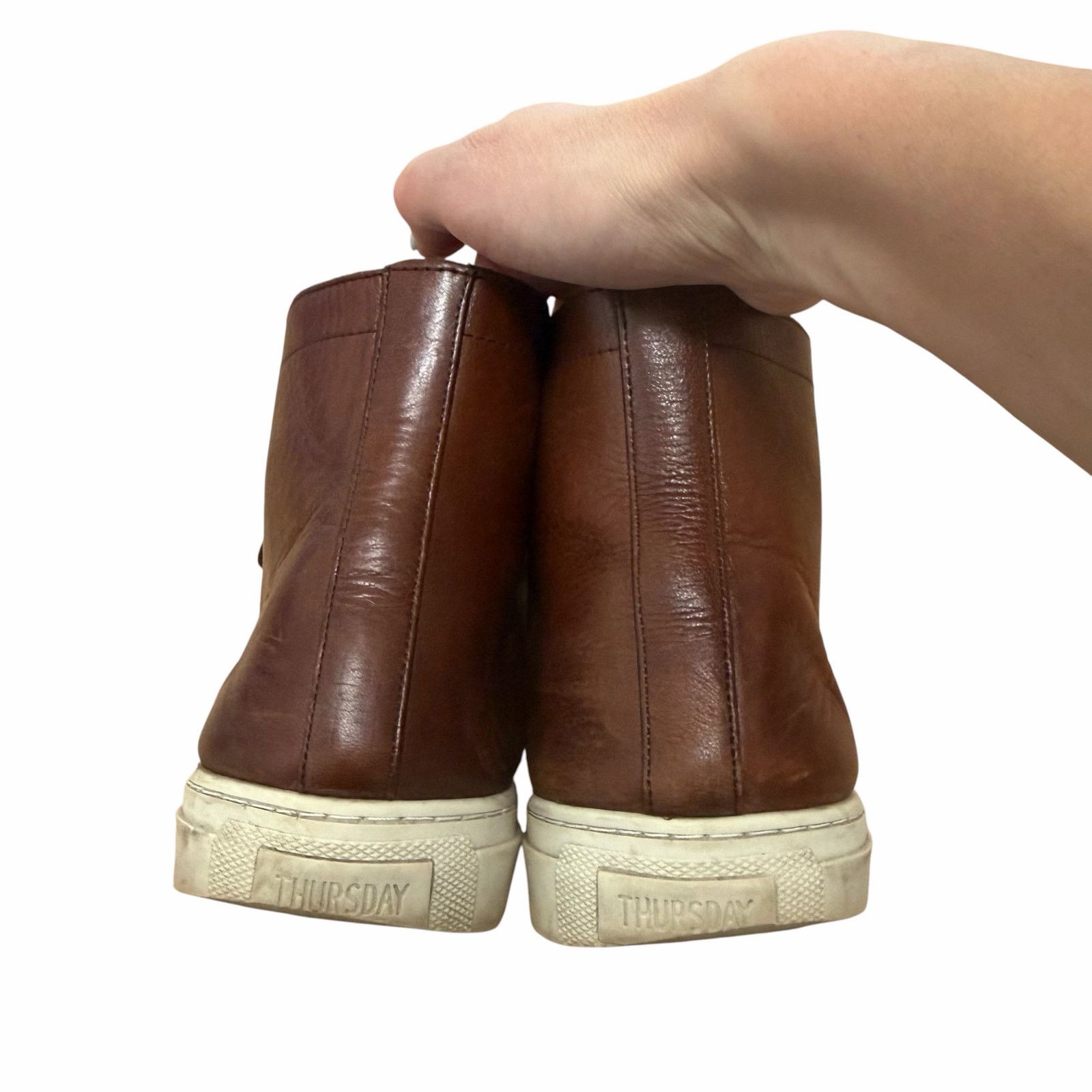 Thursday Boot Company Thursday Boot Co. Toffee Leather High Top Sneakers Sz 10 Size US 10 / EU 43 - 4 Thumbnail