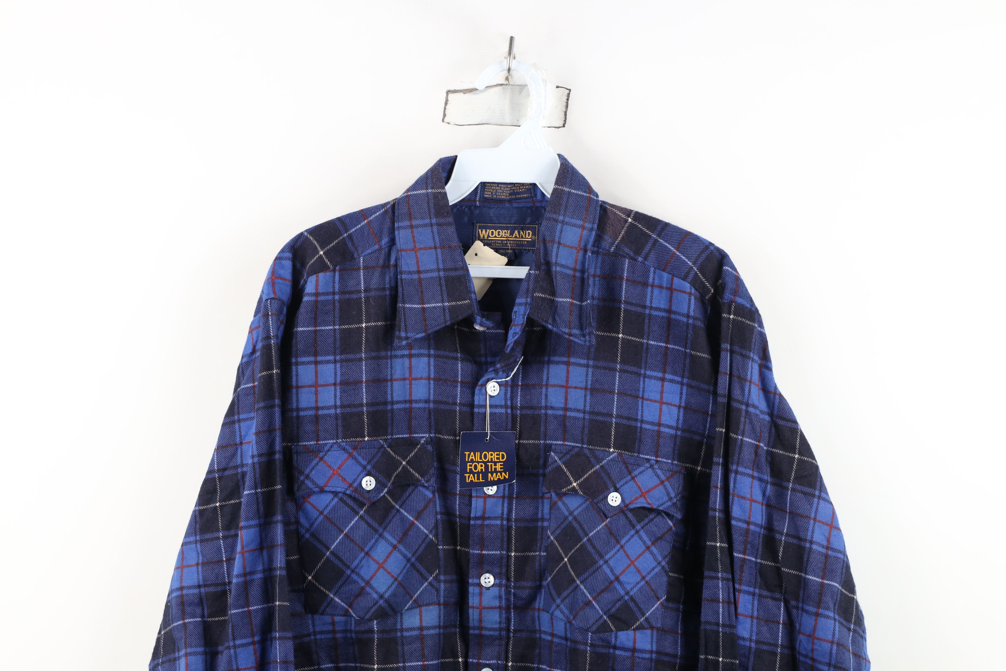 Vintage Deadstock Vintage 70s Streetwear Flannel Button Shirt Plaid Size US L / EU 52-54 / 3 - 2 Thumbnail