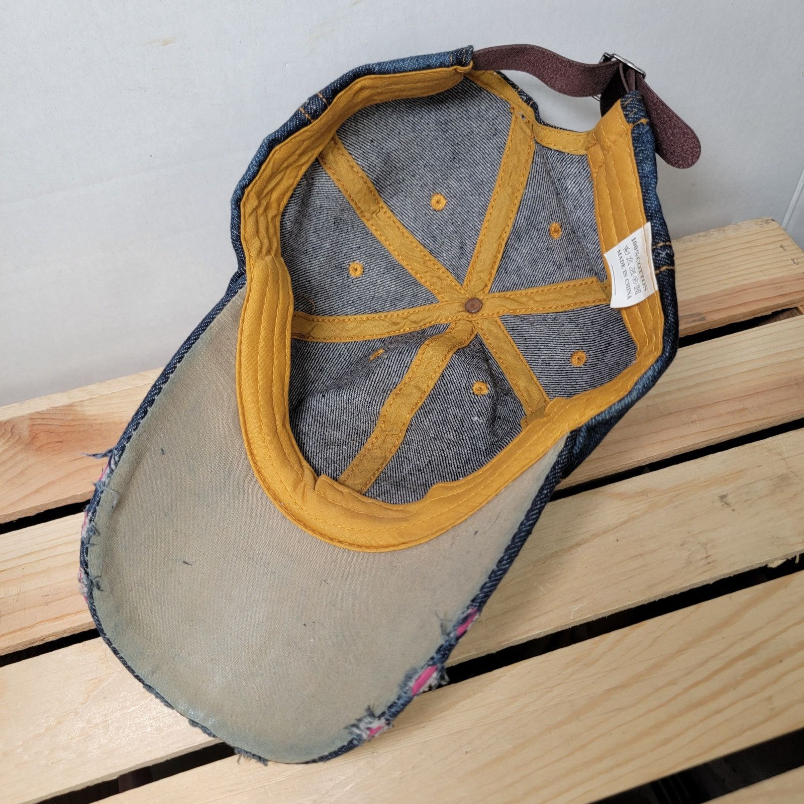 Other Denim Bling Adjustable Ladies Ball Cap "Texas" Longhorn Size ONE SIZE - 6 Thumbnail