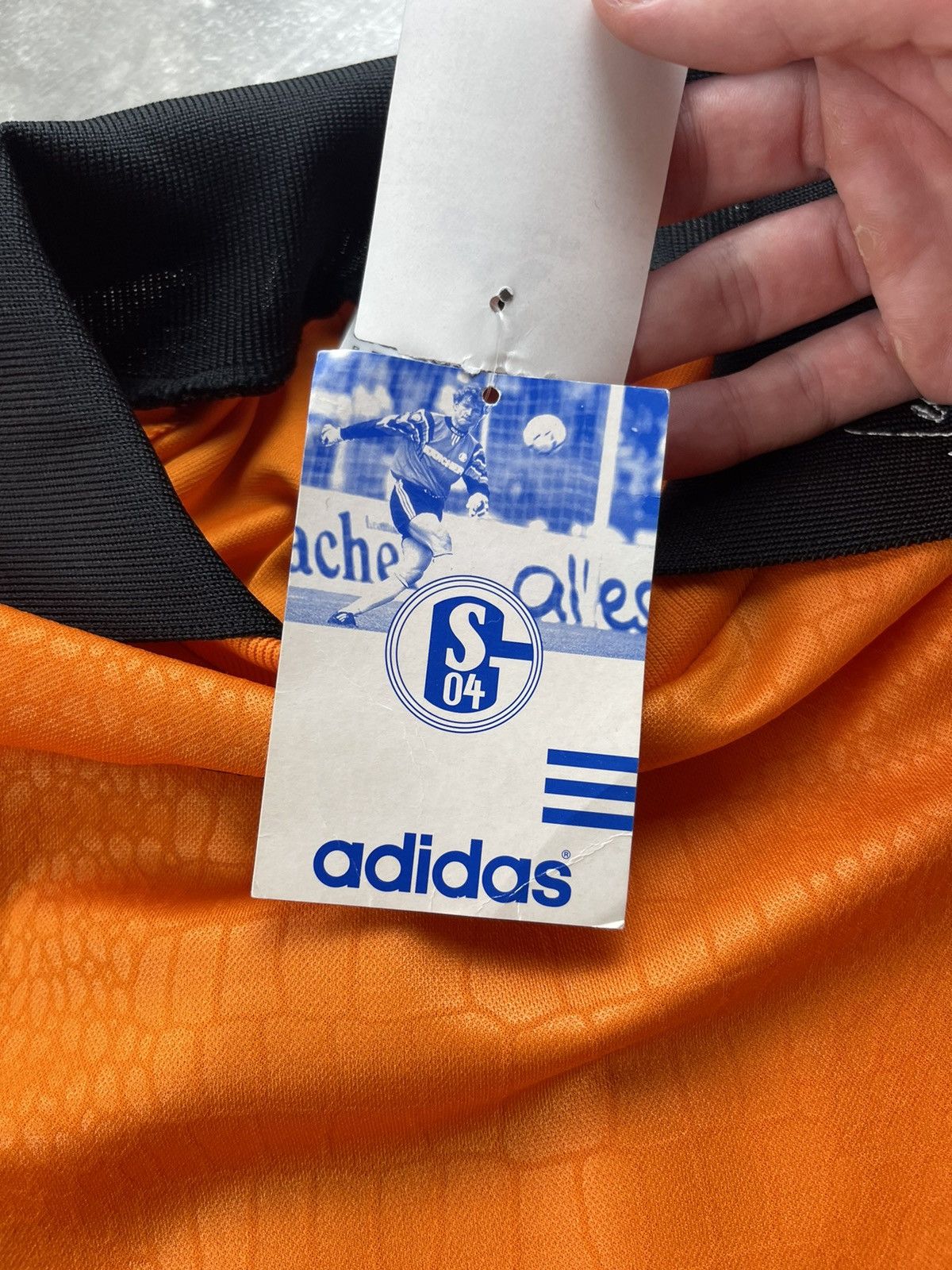 Adidas × Vintage Vintage Adidas Jens Lehmann Goalkeeper Jersey 1 Orange Black Size US L / EU 52-54 / 3 - 12 Thumbnail