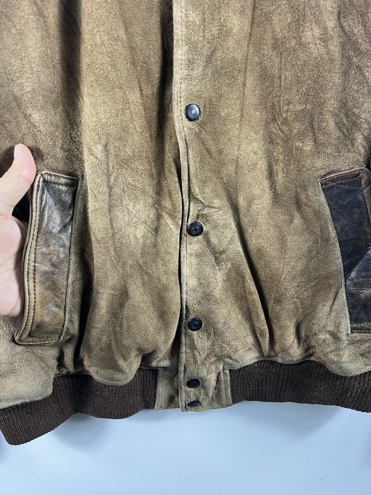 Mr. Junko 🔥Leather Varsity Jacket Mr Junko Jeans- L Size US L / EU 52-54 / 3 - 5 Thumbnail