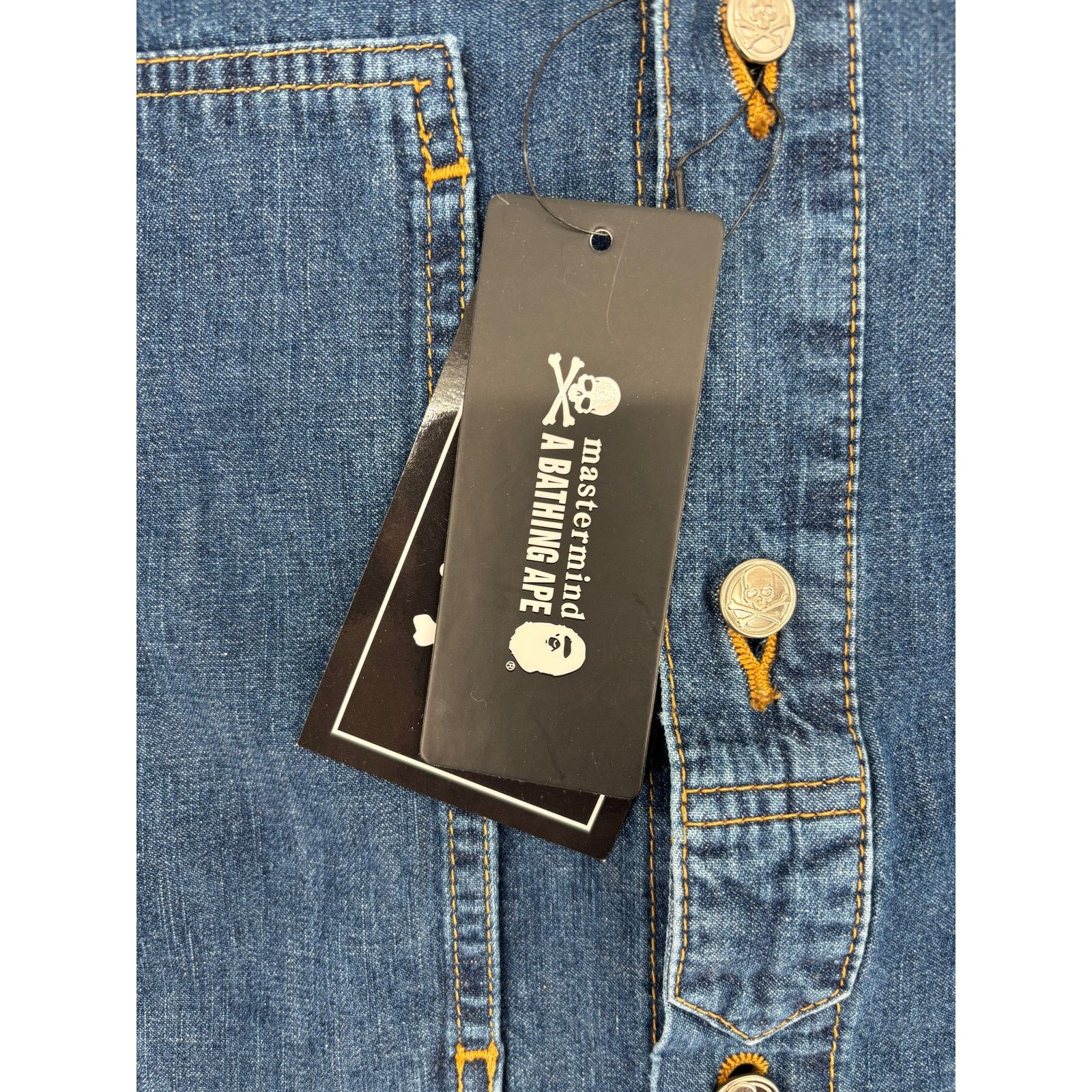 Mastermind Japan Mastermind World Big Pockets Indigo Denim Shirt Size Large Size US L / EU 52-54 / 3 - 8 Thumbnail