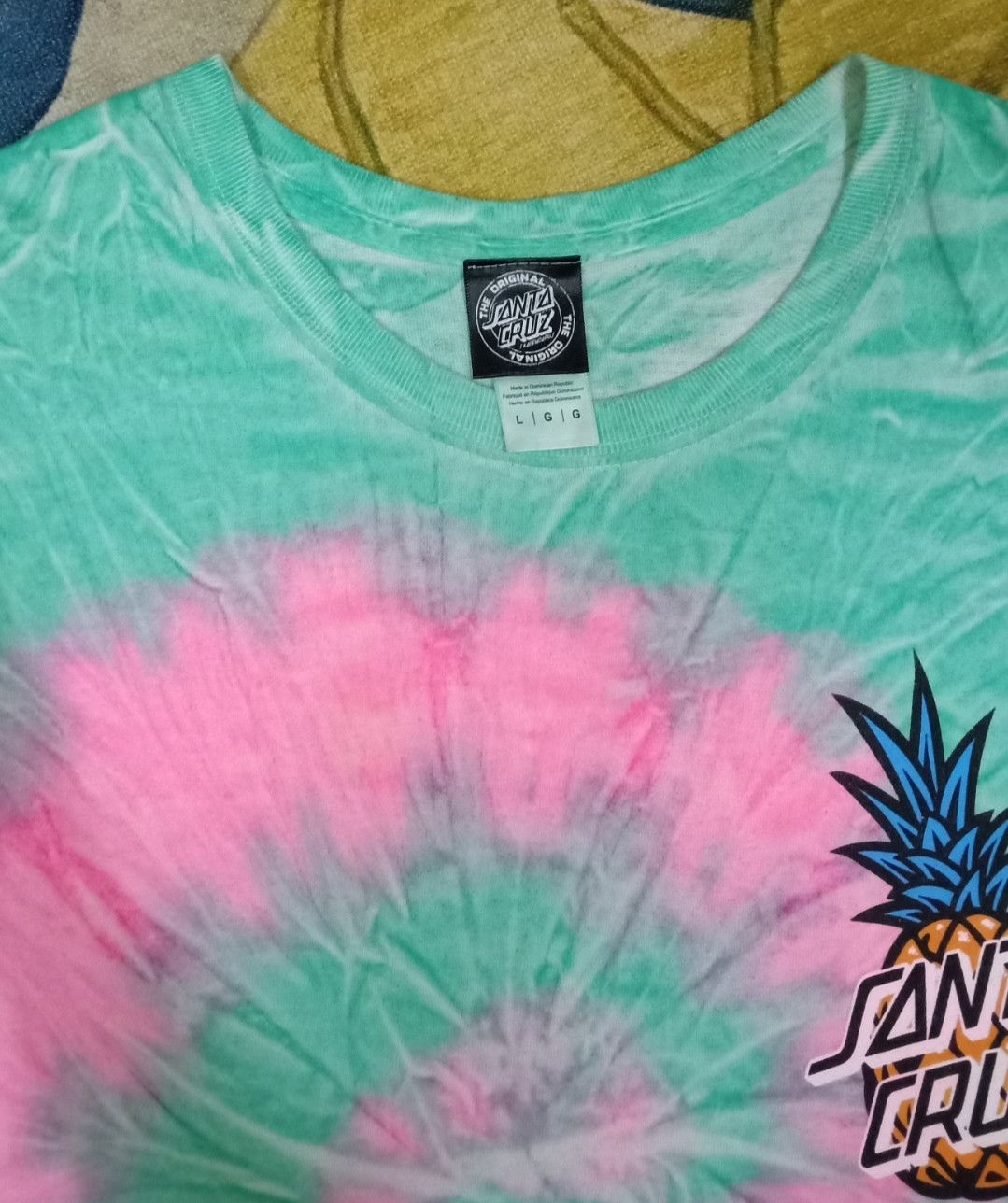 Santa Cruz Skateboards Santa Cruz Pineapple Tie-dye T-shirt Size US L / EU 52-54 / 3 - 6 Thumbnail