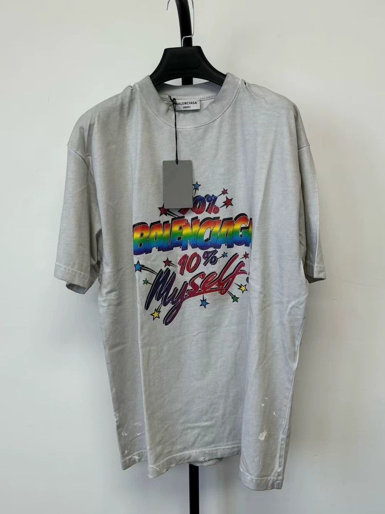 Balenciaga Balenciaga Off-white foam logo short sleeve Size US XS / EU 42 / 0 - 1 Thumbnail