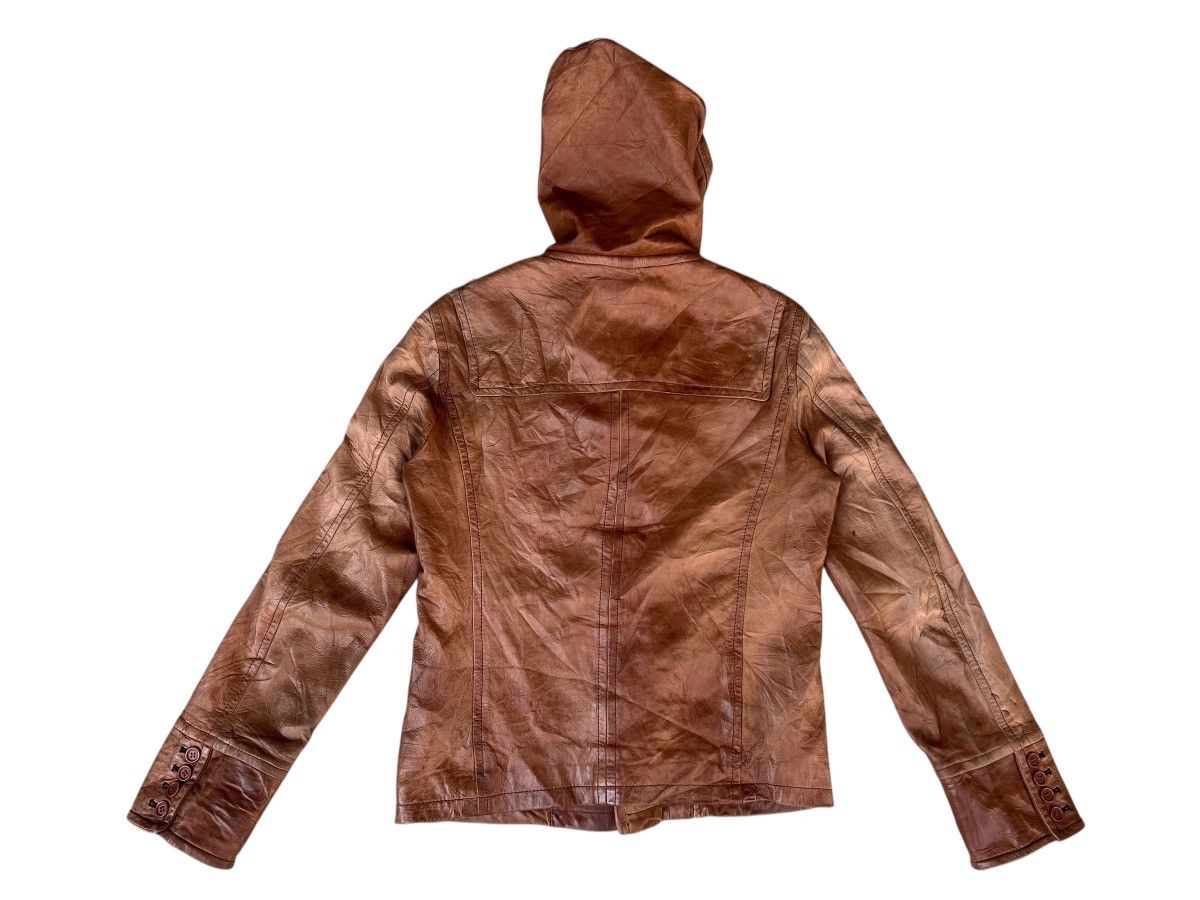 Ekam Haruf Japan Patina Sheepskin Leather Hoodie Toggle Jacket Size US M / EU 48-50 / 2 - 17 Thumbnail