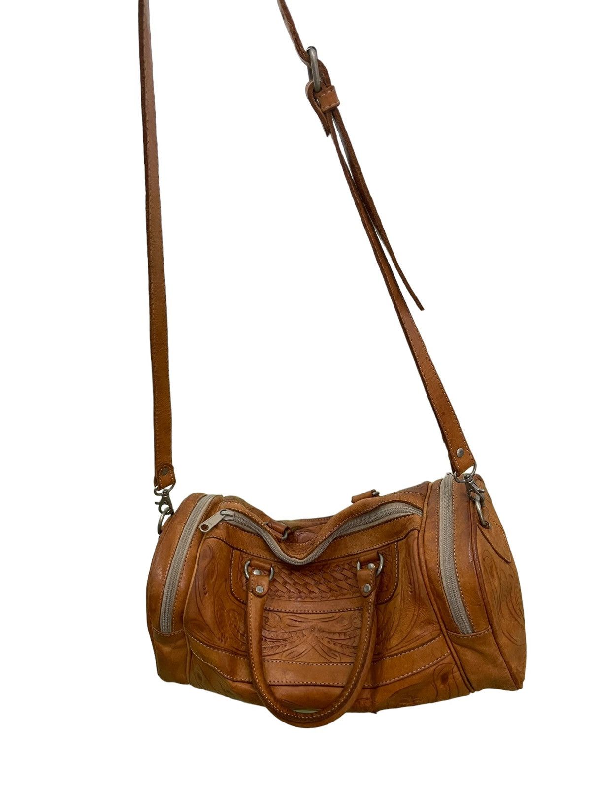 Genuine Leather Full Leather Boston Bag Vintage LL Artworks 2🟩 Size ONE SIZE - 3 Thumbnail