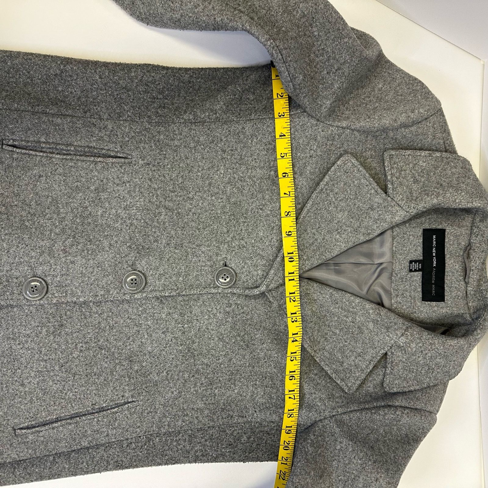 Andrew Marc Marc New York by Andrew Marc Women’s Gray Wool Coat Size M / US 6-8 / IT 42-44 - 6 Thumbnail