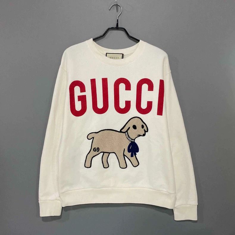 Gucci Gucci Rhinestone lamb logo sweatshirt 2505-Nextarrow Size US XS / EU 42 / 0 - 1 Thumbnail