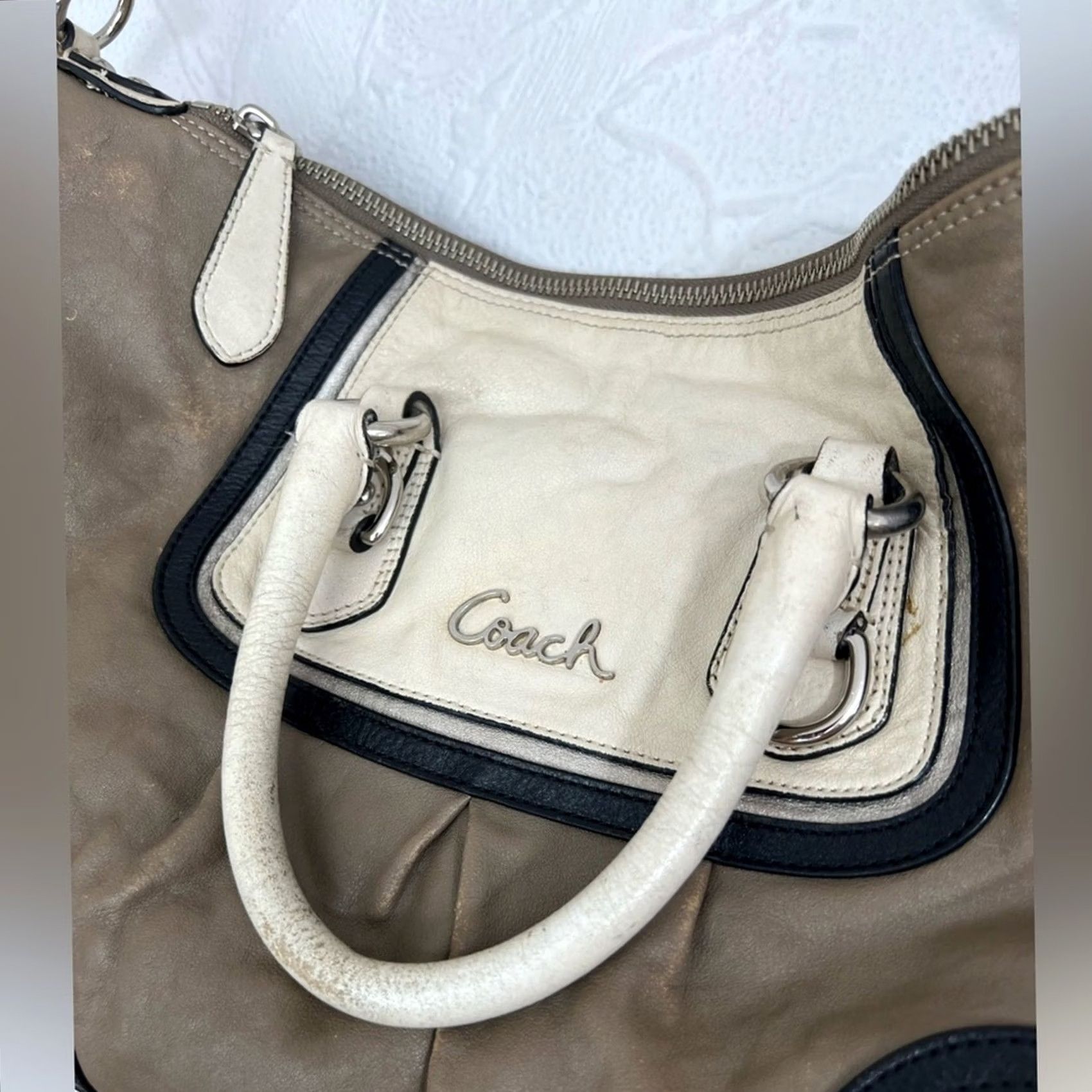 Coach COACH Shoulder Bag Leather Cream Spectator 2-Way Satchel 13x9x4 Womens F17455 Ashely Size ONE SIZE - 5 Thumbnail