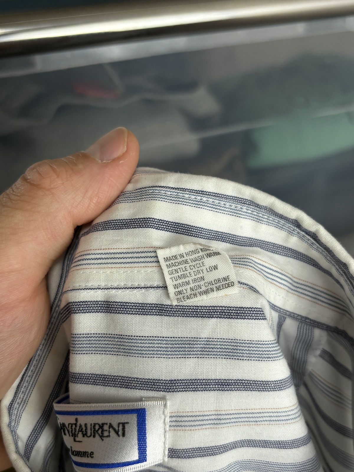 Yves Saint Laurent Yves Saint Laurent Vintage Striped Shirt Size US M / EU 48-50 / 2 - 7 Thumbnail