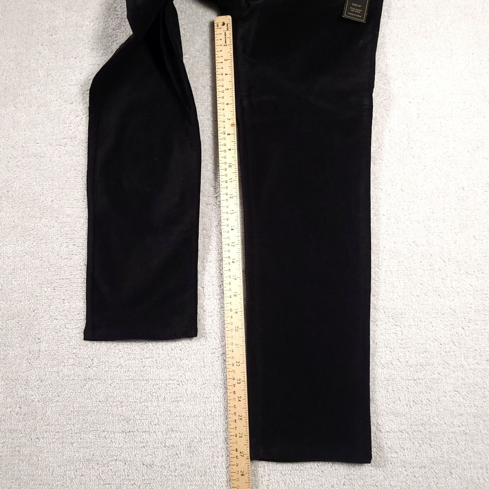Velour DG2 Diane Gilman Velour Pants Women's 6P Petite Black Stretch Mid-Rise Straight Pants Size 28" / US 6 / IT 42 - 7 Thumbnail