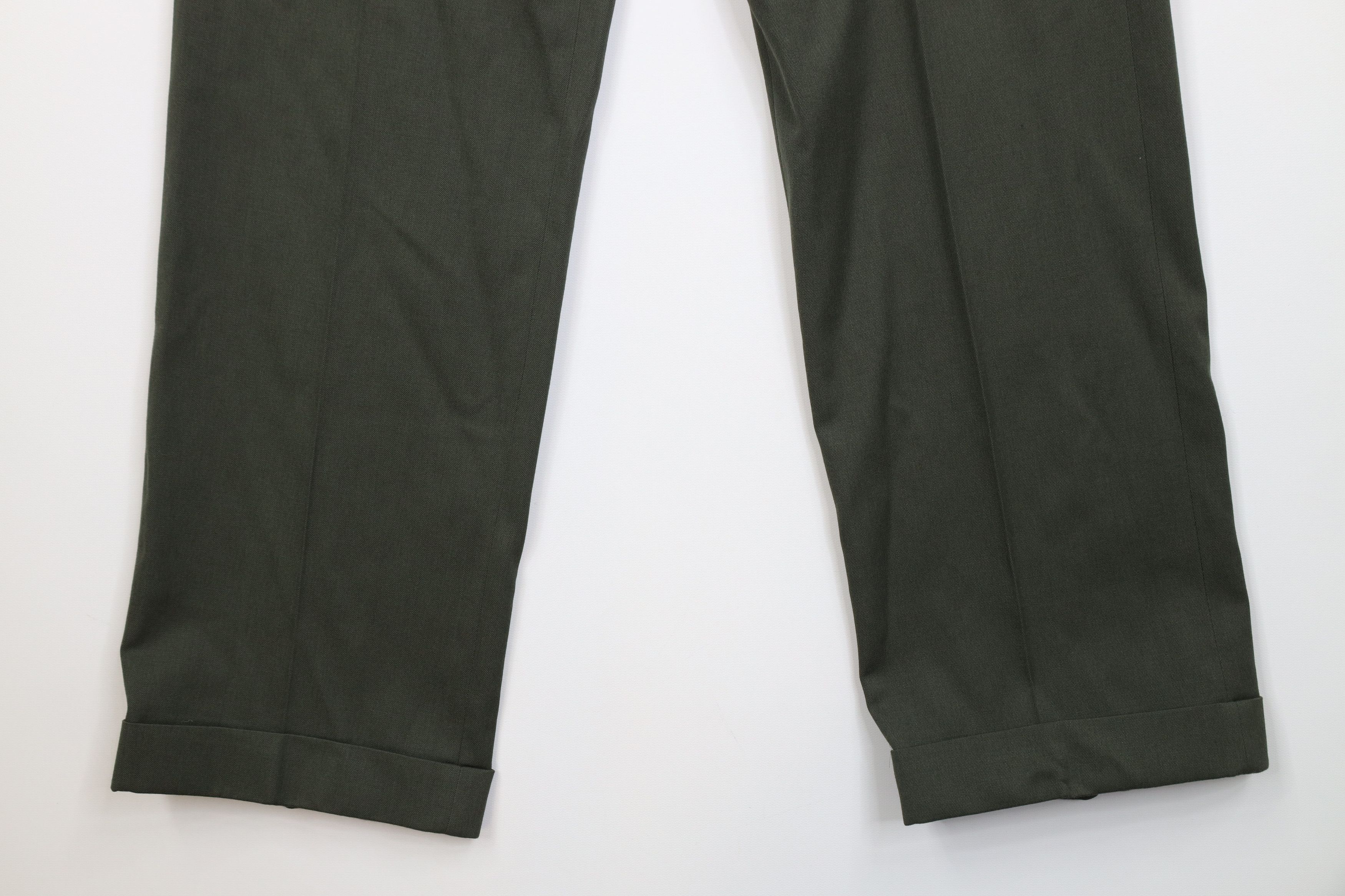 Vintage Deadstock Vintage 30s 40s Rockabilly Gabardine Pants Green Size US 30 / EU 46 - 4 Thumbnail