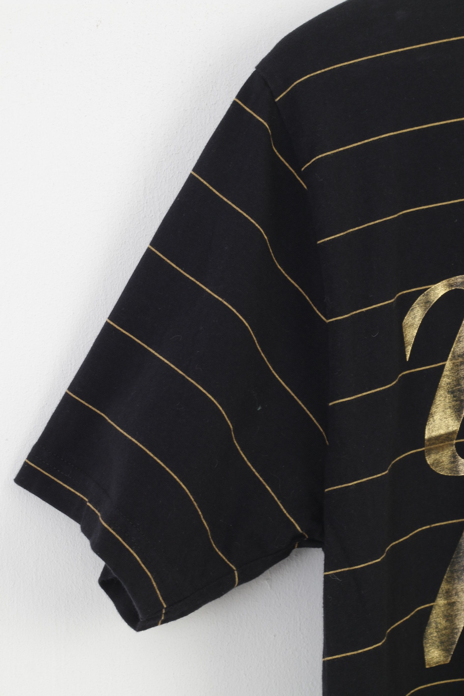 Cooperstown Collection Cooperstown Men L T-Shirt Black Cotton Gold Striped 10337 Size US L / EU 52-54 / 3 - 3 Thumbnail