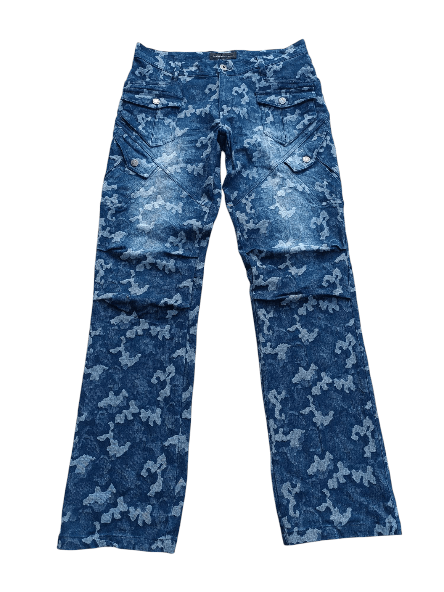 In The Attic × Japanese Brand RARE Japanese Brand In The Attic Camo Multi Pocket Pant E223 Size US 33 - 1 Thumbnail