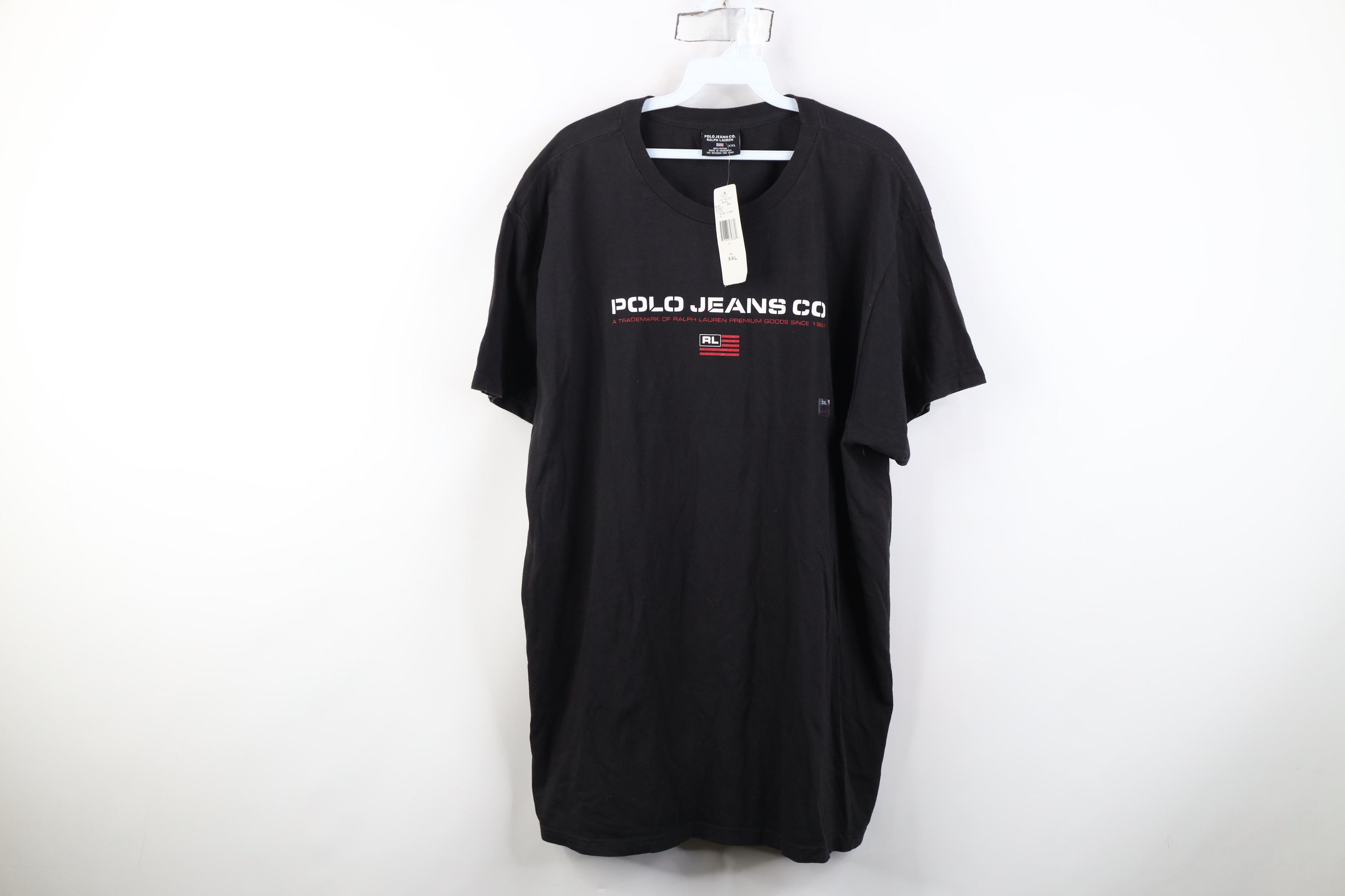 Polo Ralph Lauren Deadstock Vintage 90s Ralph Lauren Flag Stencil T-Shirt Size US XXL / EU 58 / 5 - 1 Thumbnail