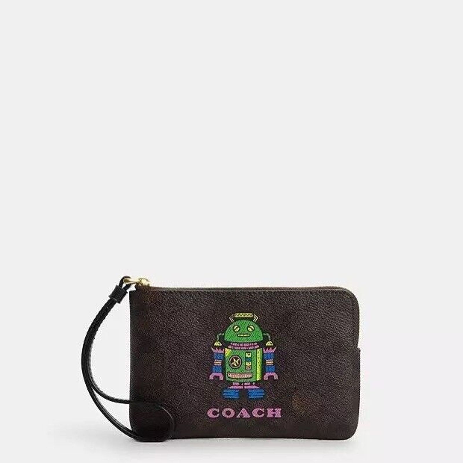 Coach NWT Coach CW868 Corner Zip Wristlet Canvas Leather Robot Size ONE SIZE - 2 Thumbnail
