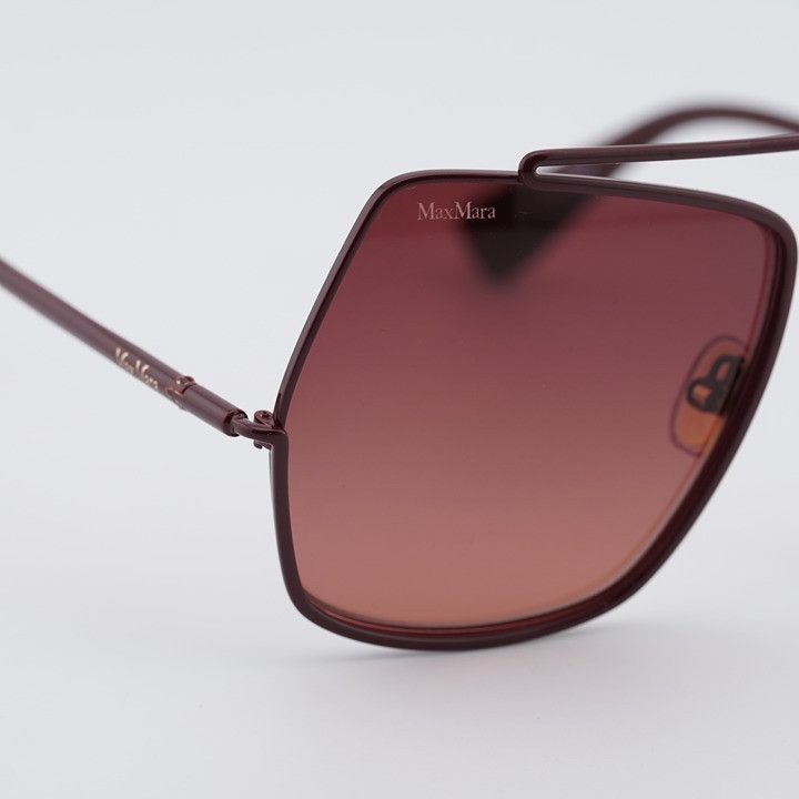 Max Mara Max Mara ELSAPETITE MM0102 69F Sunglasses Bordeaux Butterfly Size ONE SIZE - 6 Thumbnail