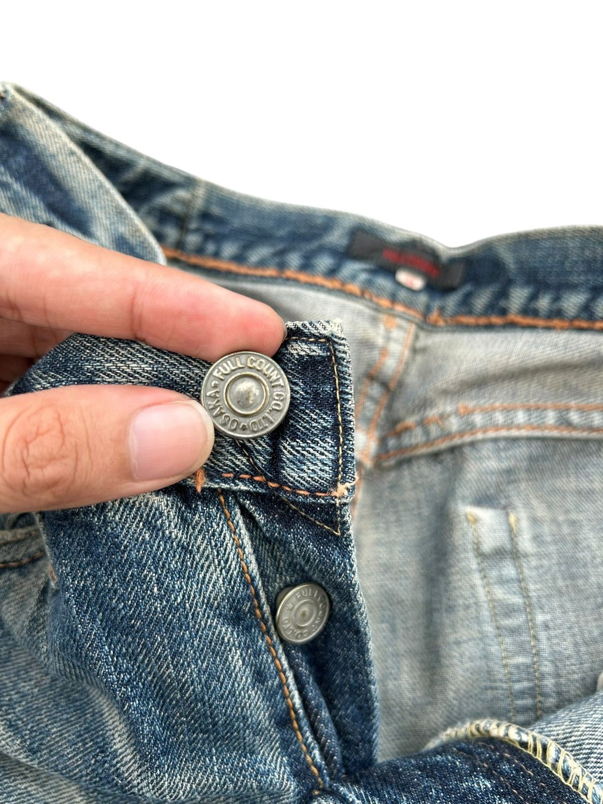 Kapital Vintage Full Count Selvedge Distressed Lowrise Denim Jeans Size US 28 / EU 44 - 2 Thumbnail