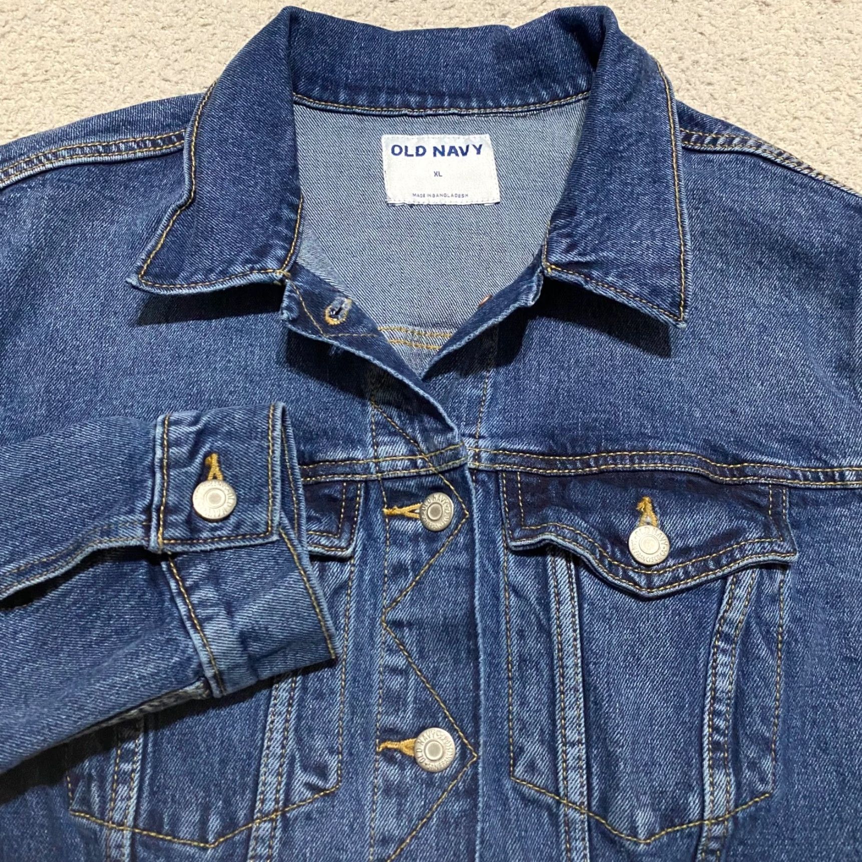 Old Navy Old Navy Denim Jacket Womens XL Blue Long Sleeve Button Up Trucker Size XL / US 12-14 / IT 48-50 - 5 Thumbnail
