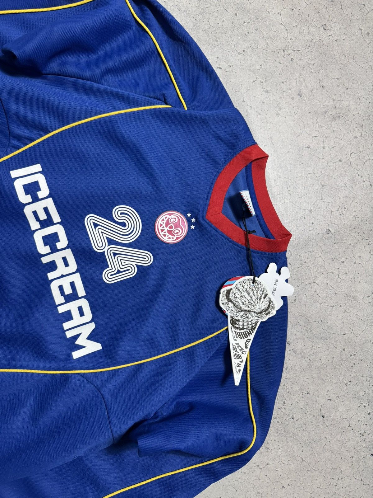 Icecream Icecream #24 New Long Sleeve Football Jersey Size M BBC Size US M / EU 48-50 / 2 - 4 Thumbnail