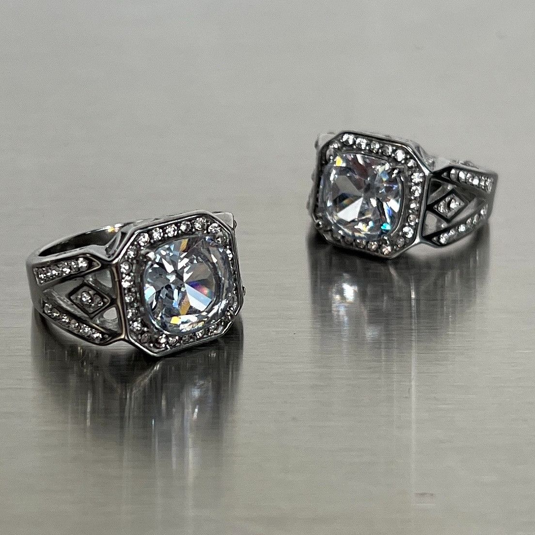 Jewelry × Vintage Vintage fashion men's titanium steel ring Size ONE SIZE - 3 Thumbnail
