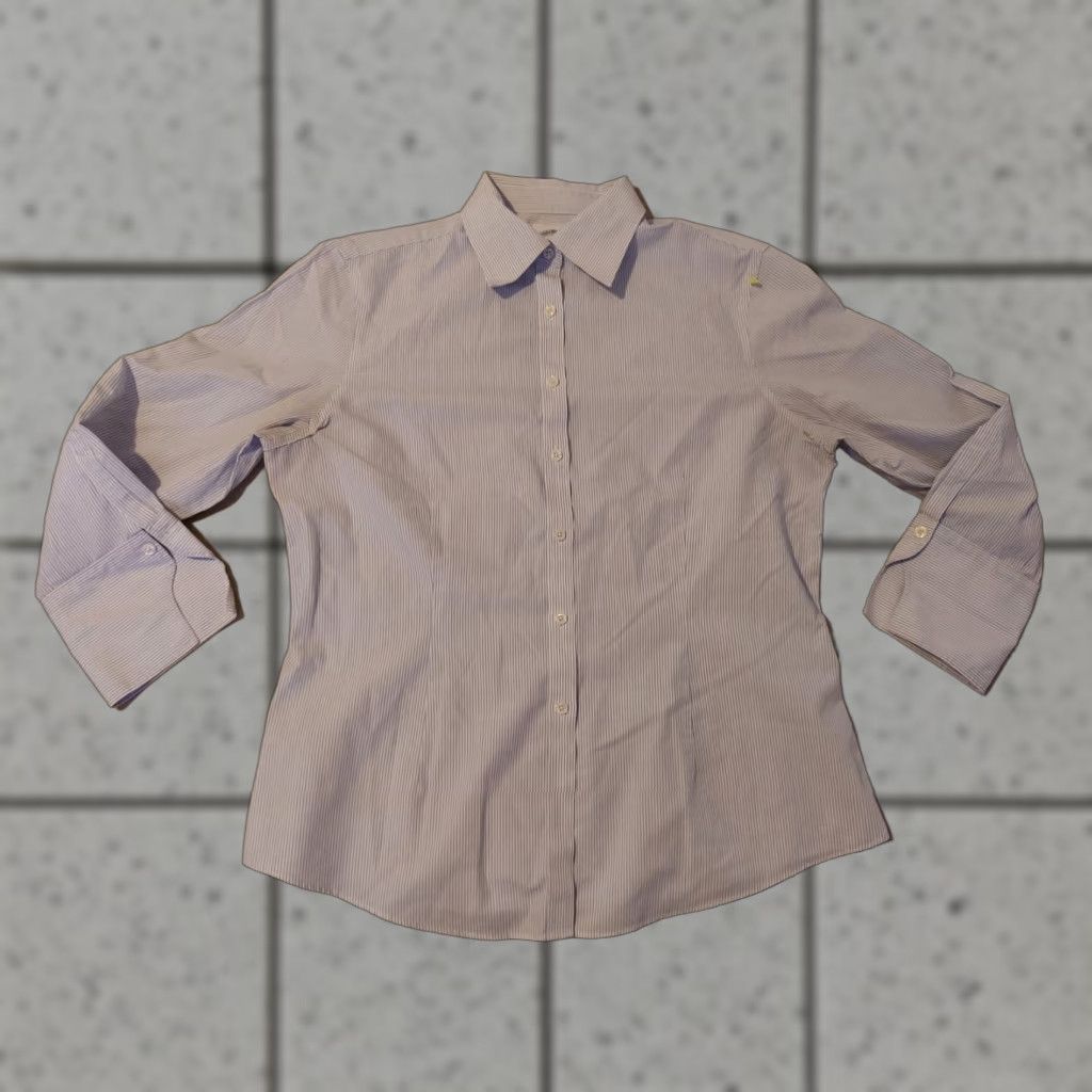 Brooks Brothers Womens Brooks Brothers Dress Shirt 8 Blue Button Cotton Blouse Size M / US 6-8 / IT 42-44 - 1 Thumbnail