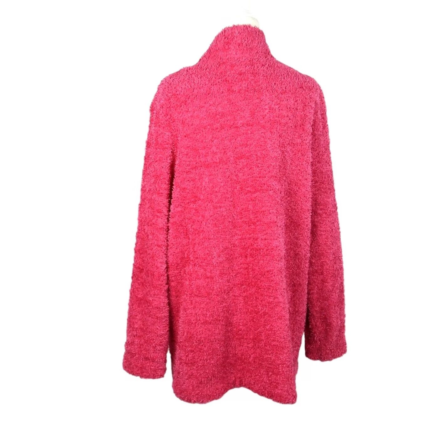 GRAFF VINTAGE 80s Graff hot pink fuzzy eyelash knit cardigan sweater M Women Size M Long Sleeve Casual Size M / US 6-8 / IT 42-44 - 4 Thumbnail