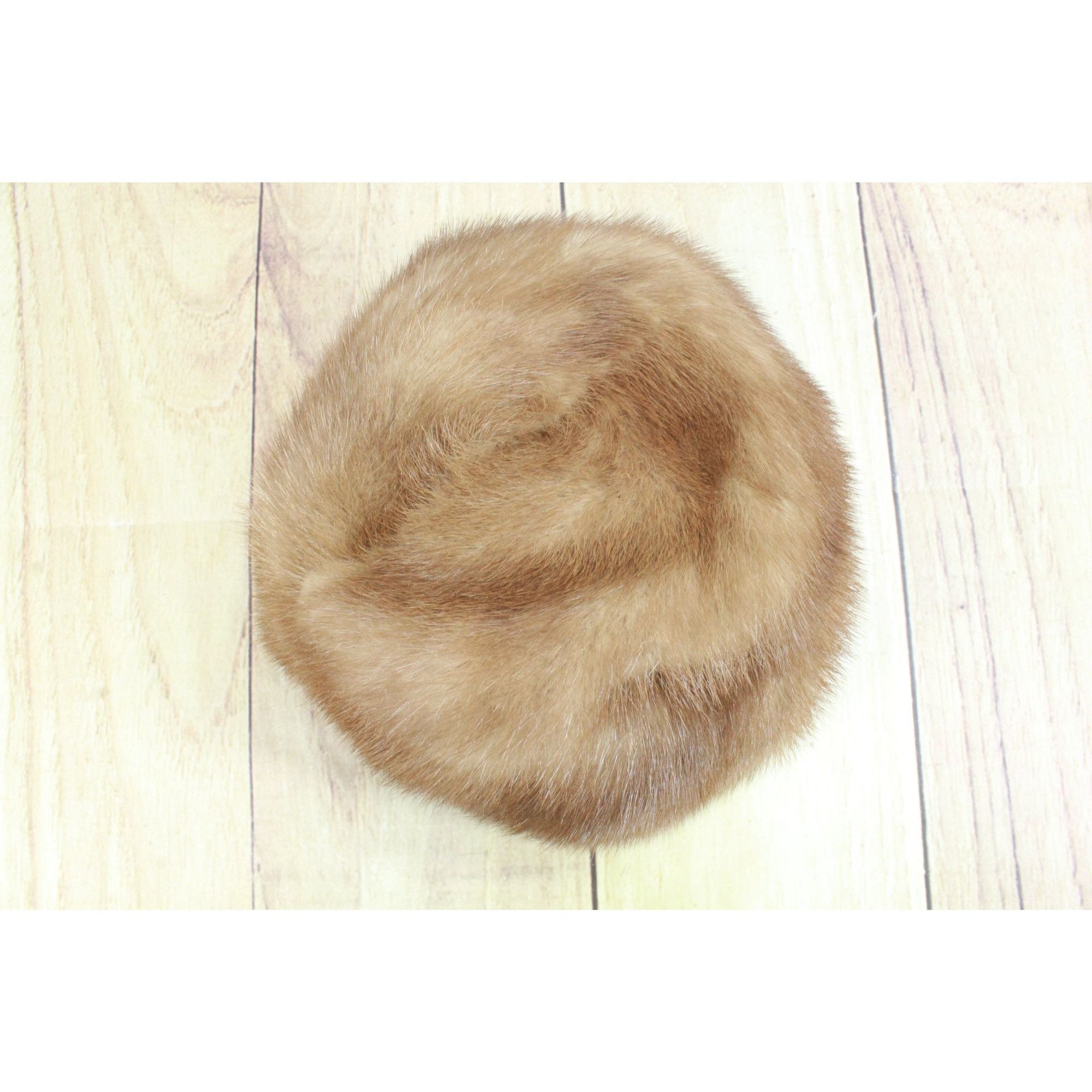 Other Vintage Camelot Mink Fur Beret Hat Light Brown Size ONE SIZE - 5 Thumbnail