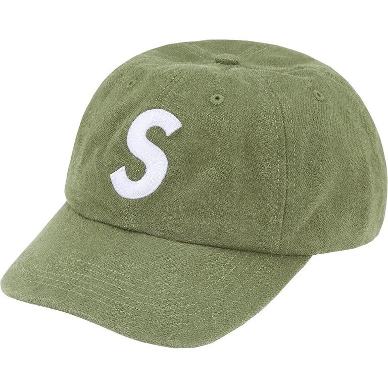 Supreme SUPREME CORDUROY S LOGO 6-PANEL (BLEACHED OLIVE) | Grailed
