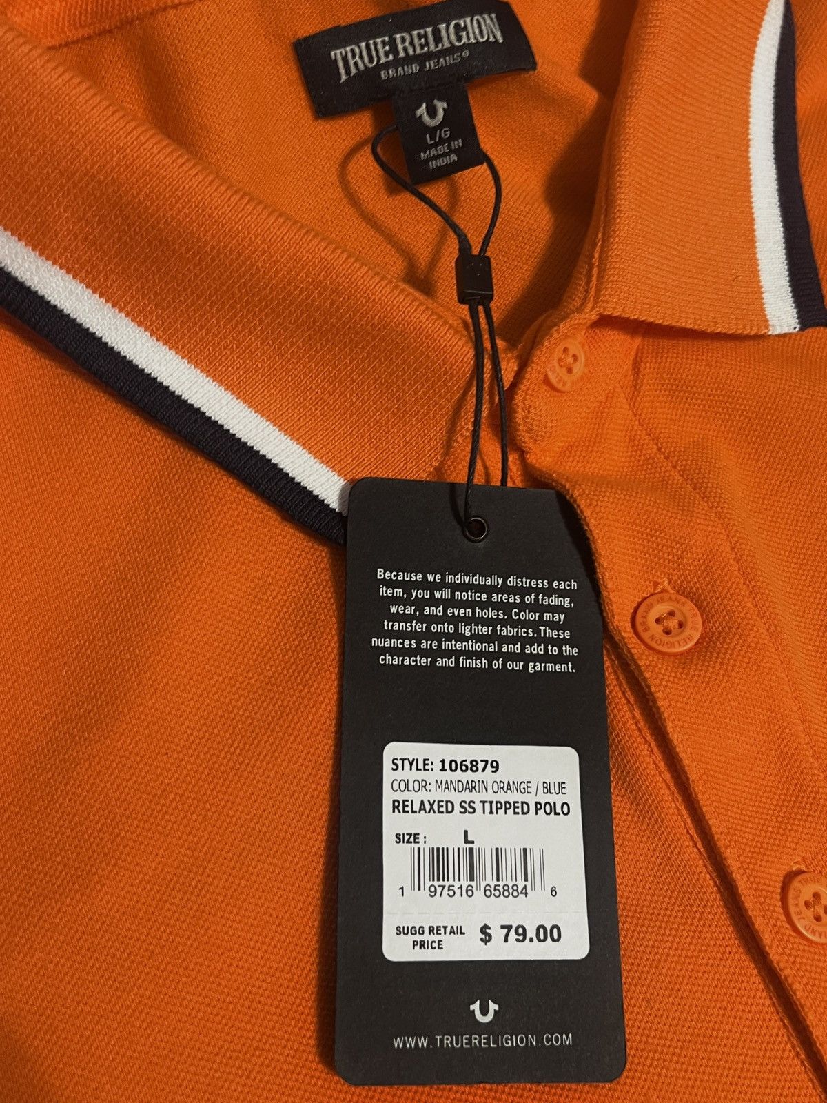 True Religion Orange True Religion Polo Size US L / EU 52-54 / 3 - 5 Thumbnail