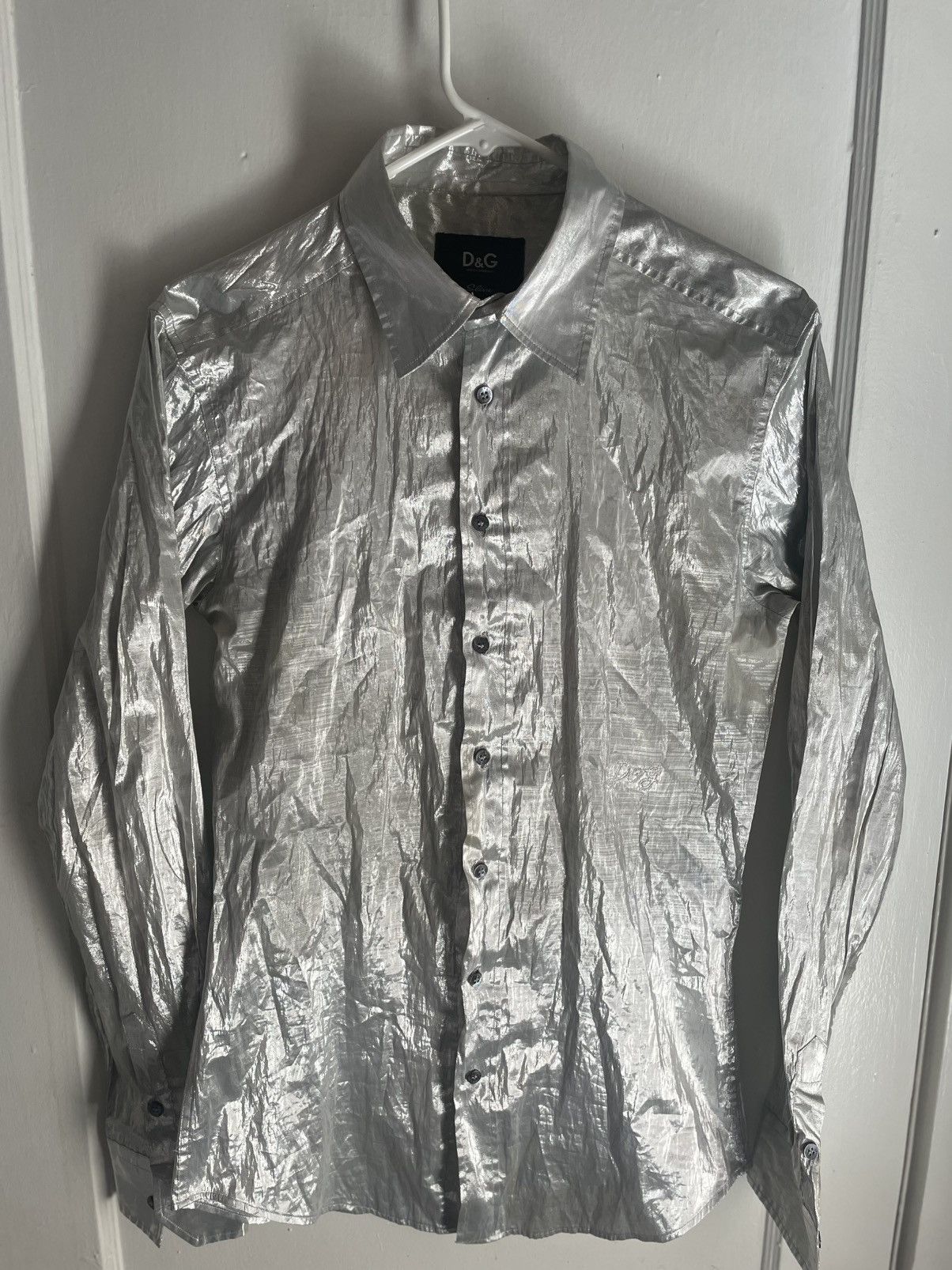 silver metallic alien dress Space Alien
