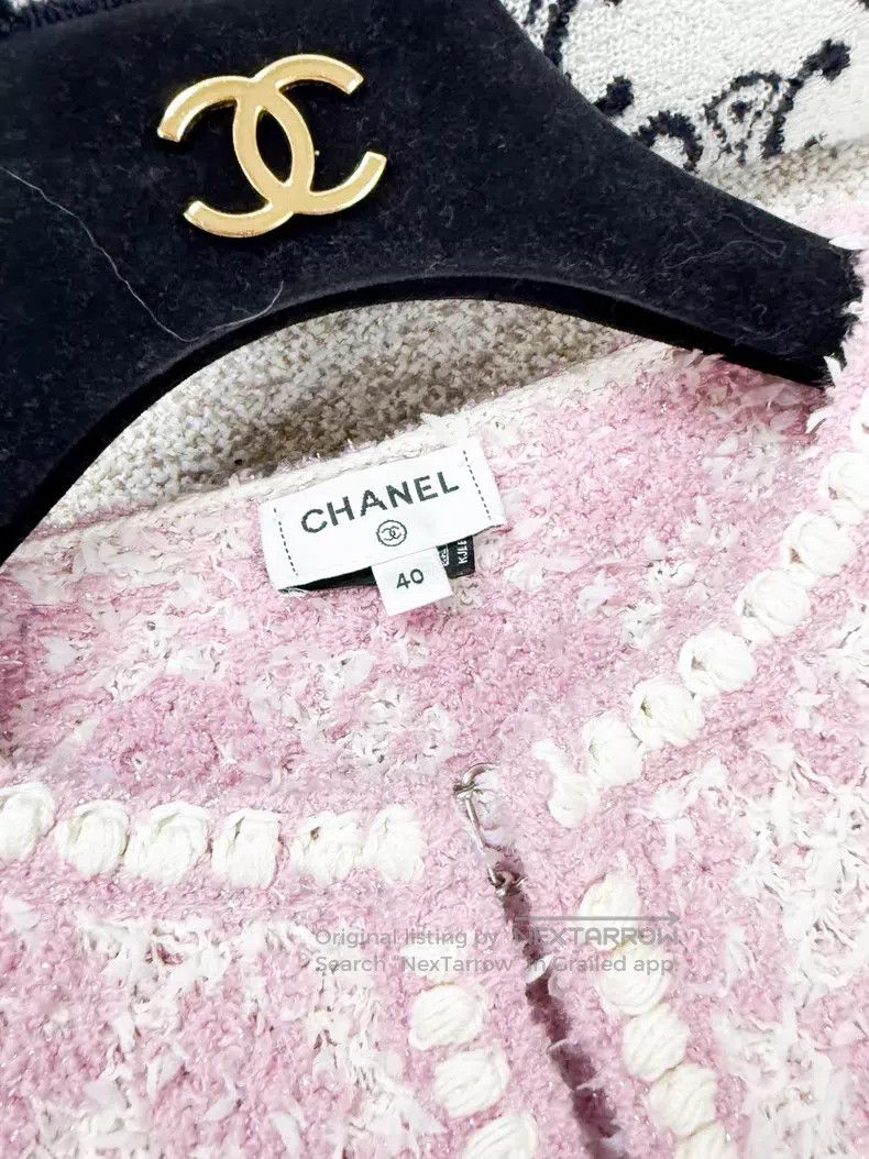 Chanel Chanel Plaid checkerboard checkered diamond buckle long-sl Size S / US 4 / IT 40 - 7 Thumbnail