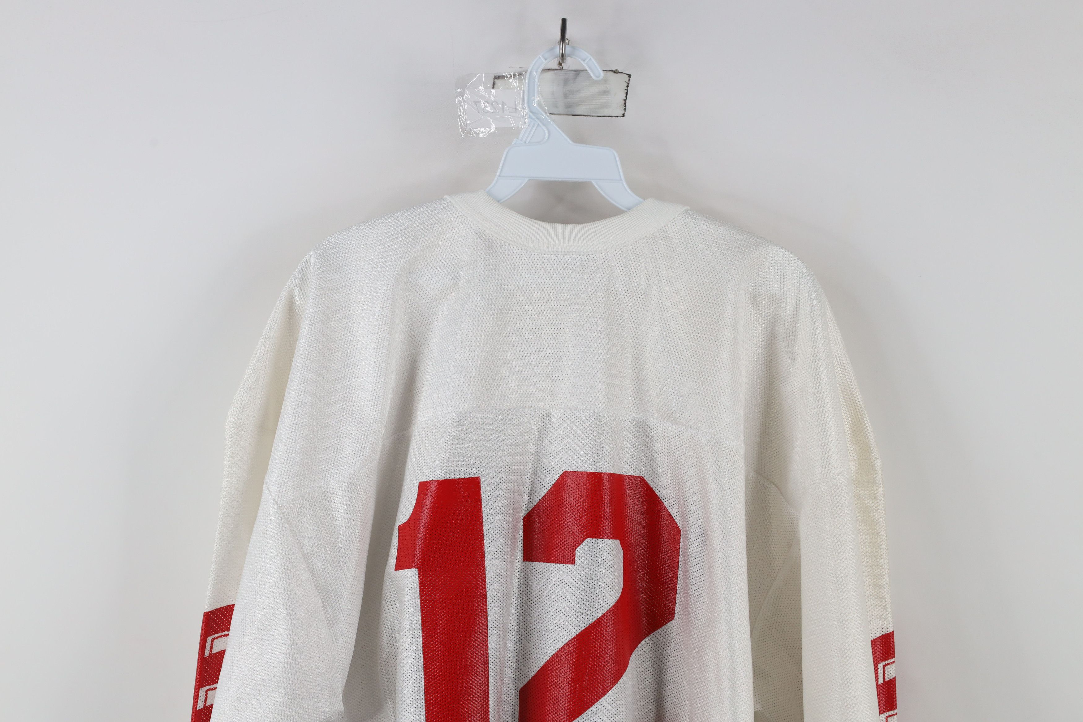 Vintage Vintage 90s Bedford Football Mesh Football Jersey White USA Size US XL / EU 56 / 4 - 14 Thumbnail