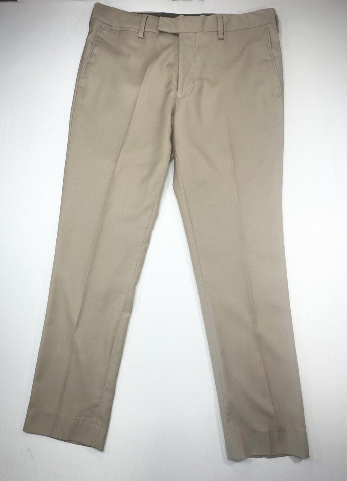 Other Louis Raphael Luxe Slim Wool Blend Dress Pants Brown 33/32 Size US 33 - 1 Thumbnail