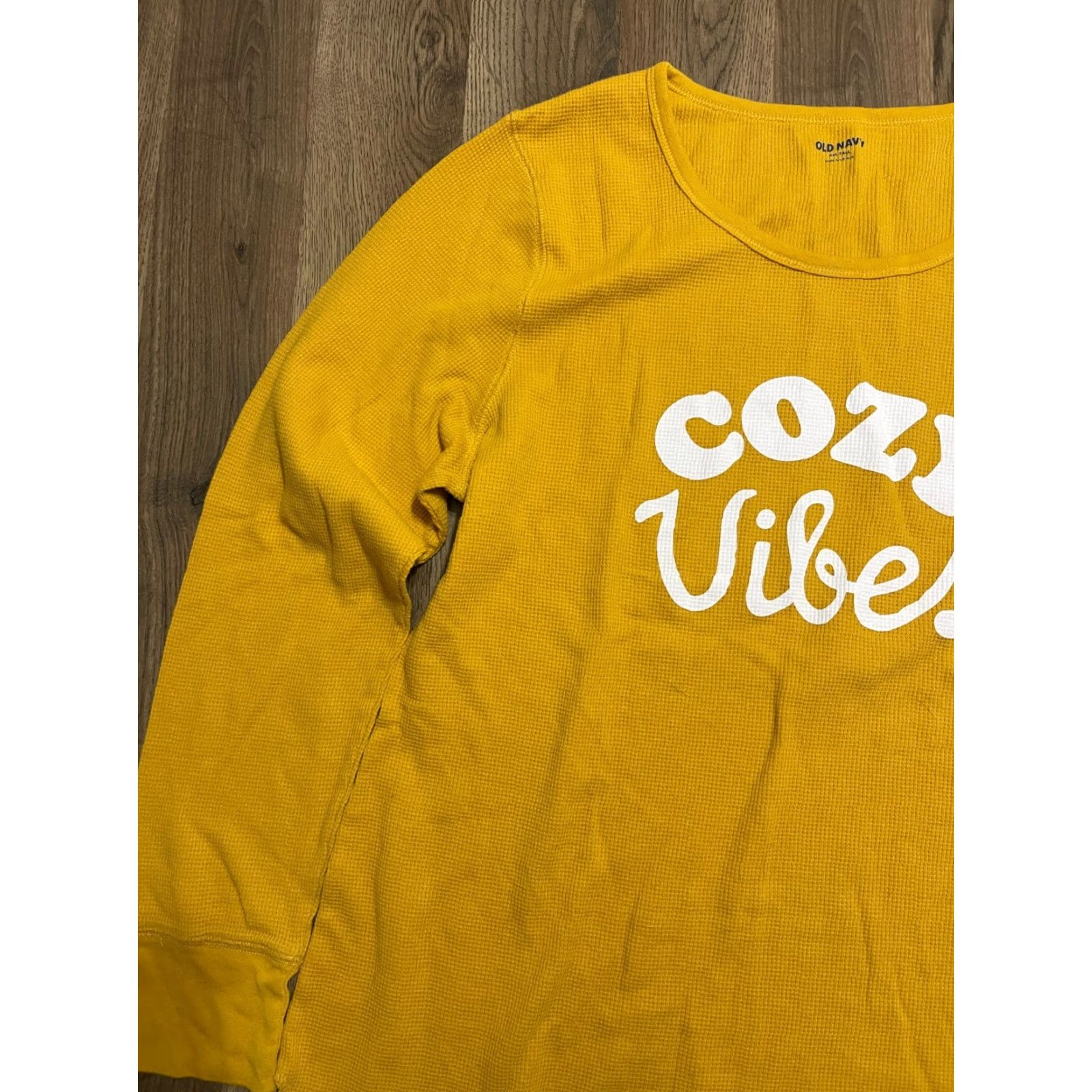 Old Navy Old Navy Shirt, Women's Size XXL Tall, Yellow, Long Sleeve, COZY VIBES Size XXL / US 16-18 / IT 52-54 - 3 Thumbnail